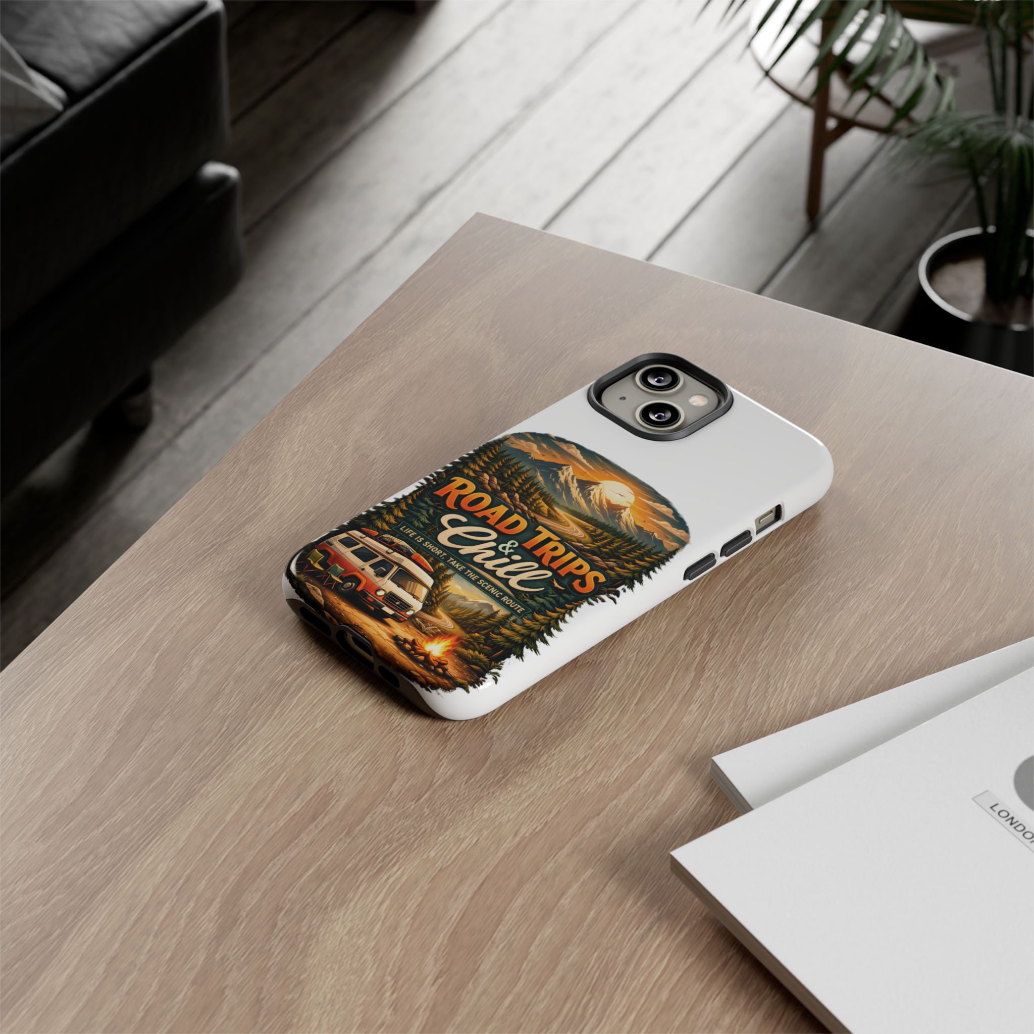 Phone Case — "Road Trips and Chill" (Design Scenic-Line)