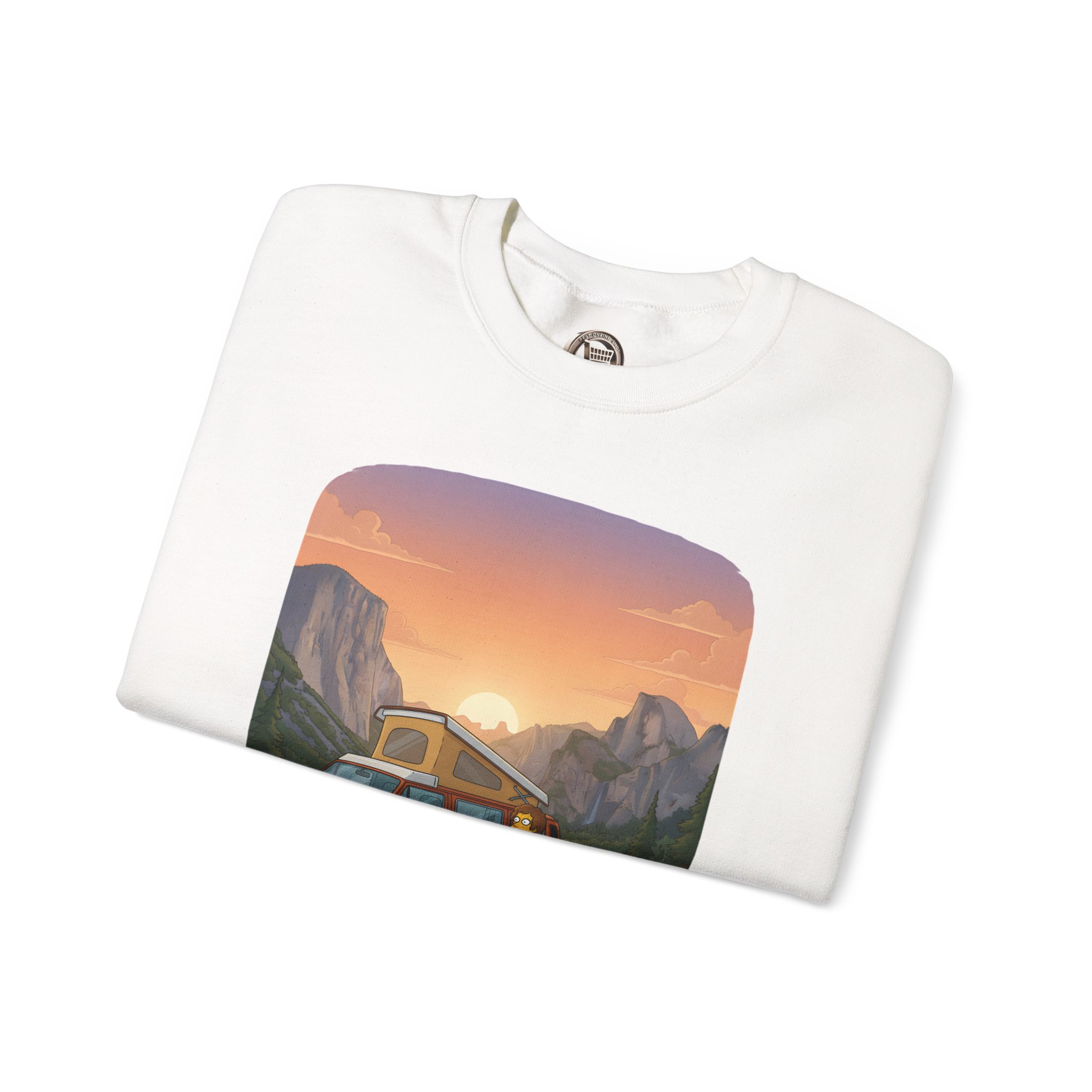 Unisex Heavy Blend™ Crewneck Sweatshirt — "Camp Where You Roam" Design Sitcom-Line