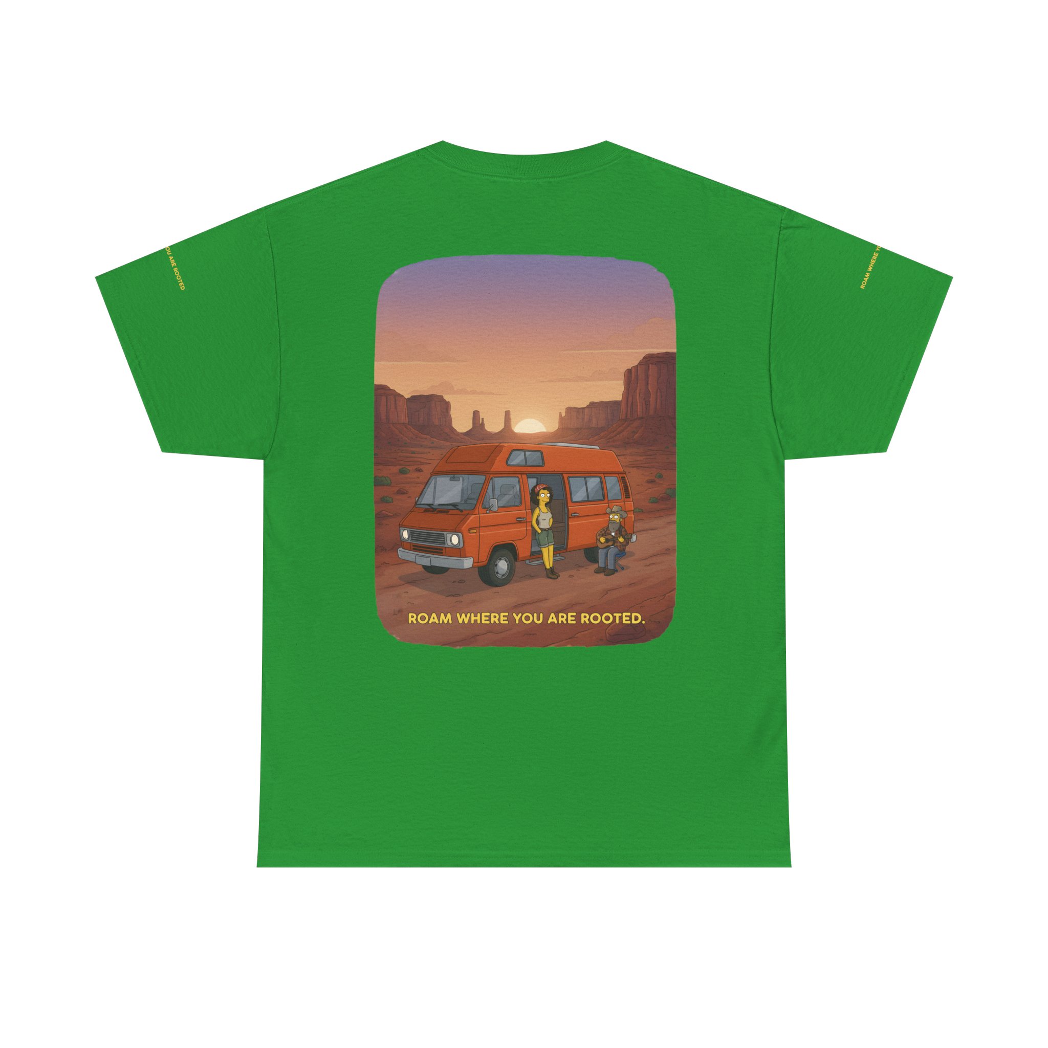 Unisex Heavy Cotton Tee — "Roam Where You Are Rooted" Design Sitcom-Line
