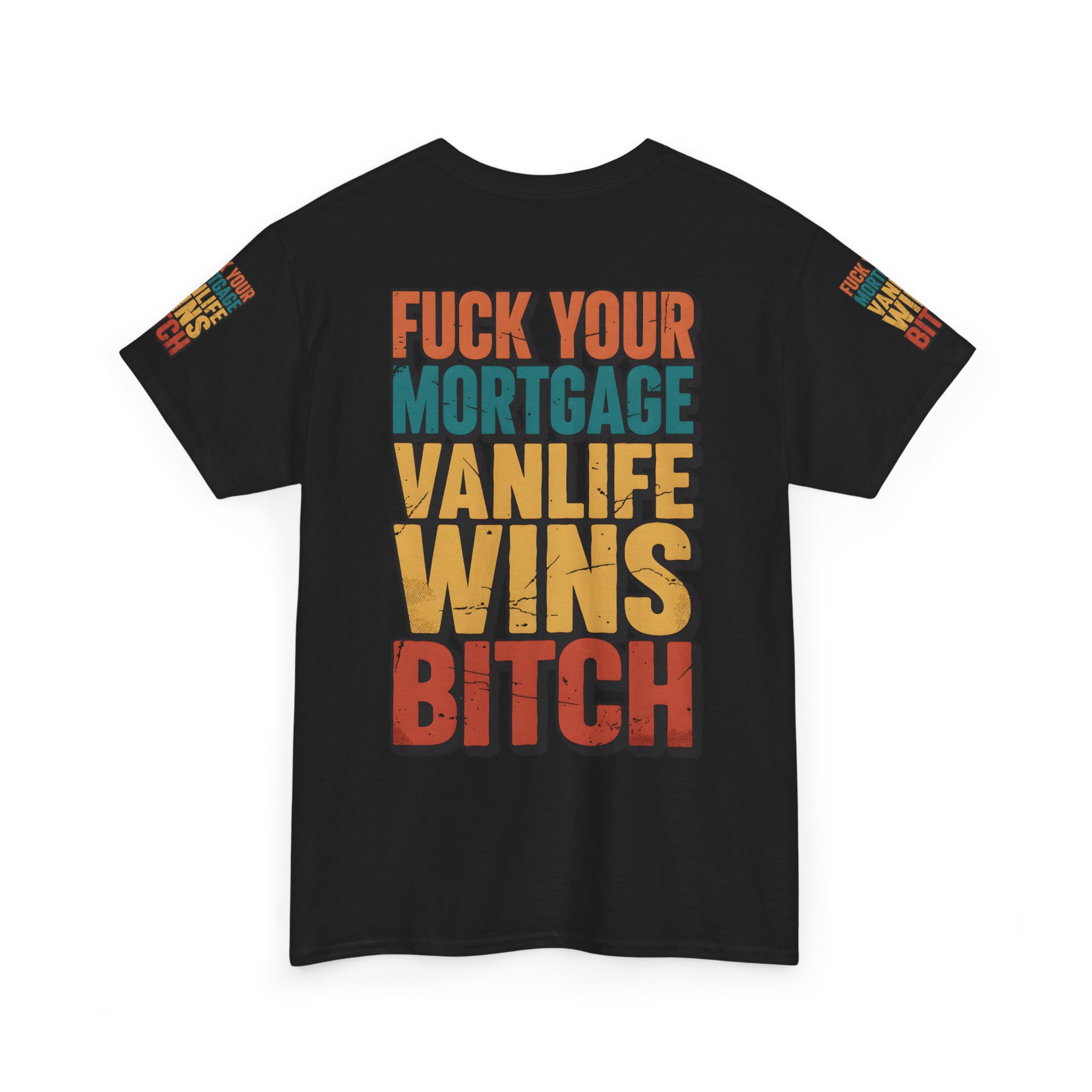 Unisex Heavy Cotton Tee — "Fuck Your Mortgage" Design F**K-Line