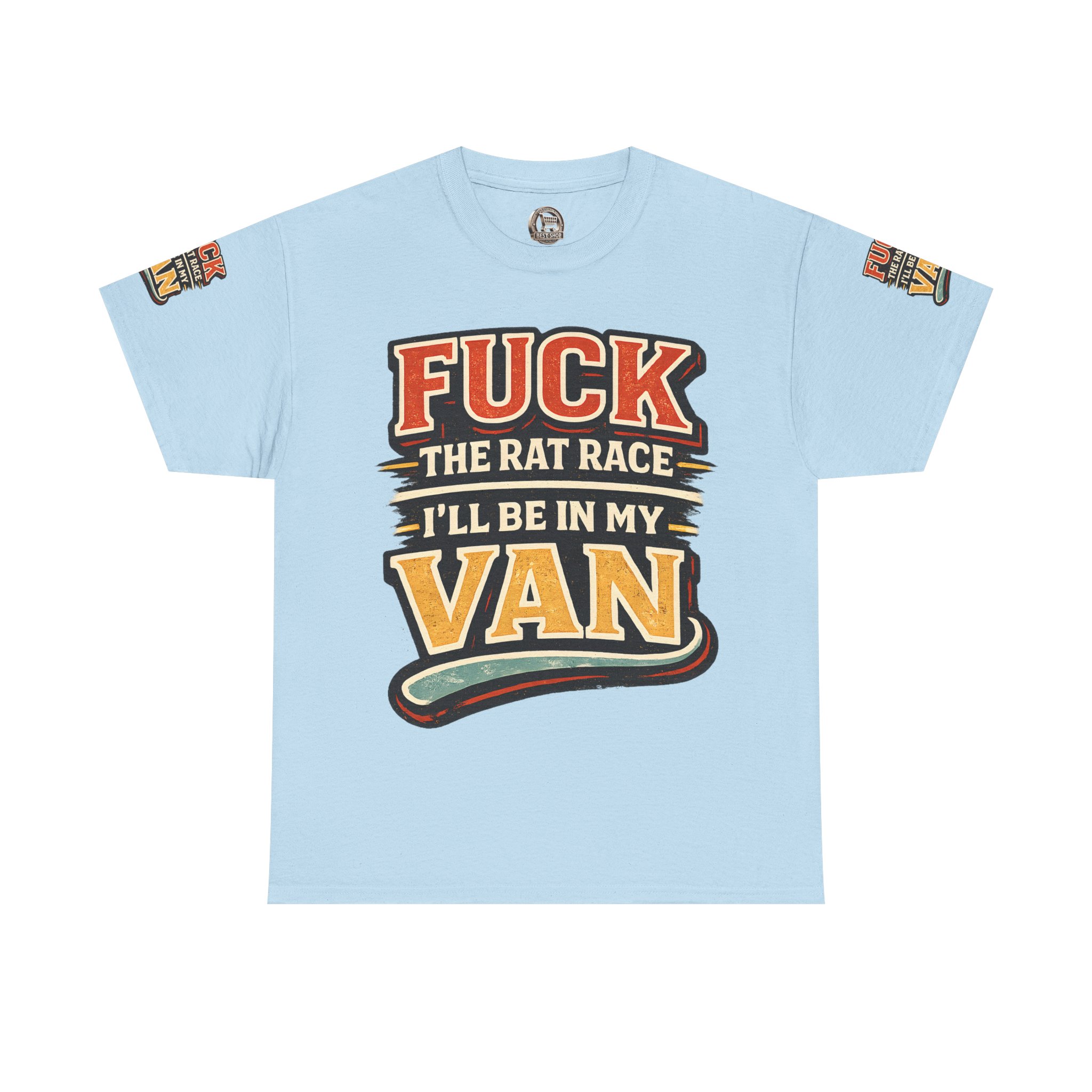 206503981072611008_2048.jpeg Unisex Heavy Cotton Tee — "Fuck The Rat Race" Design F**K-Line