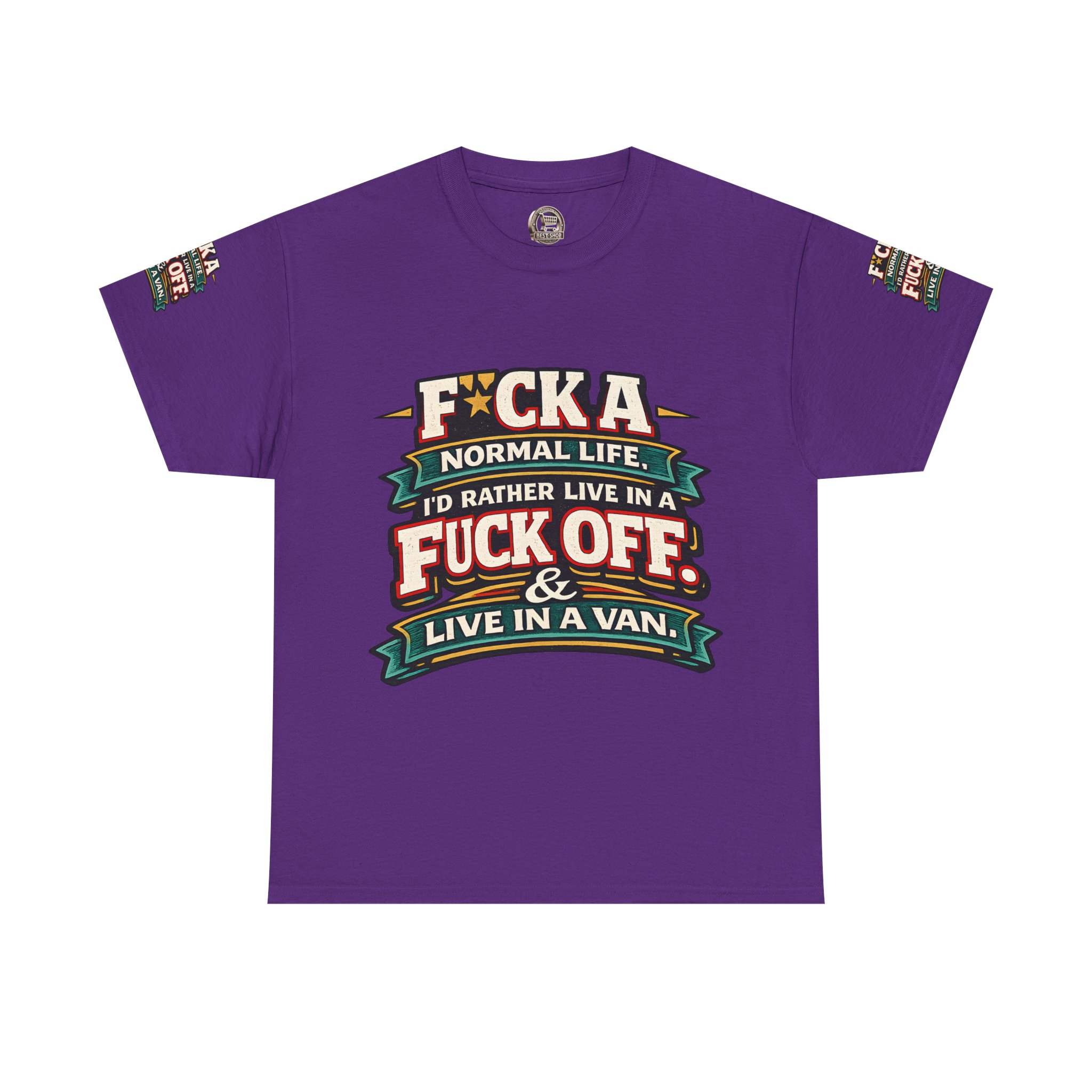Unisex Heavy Cotton Tee — "Fuck A Normal Life" Design F**K-Line