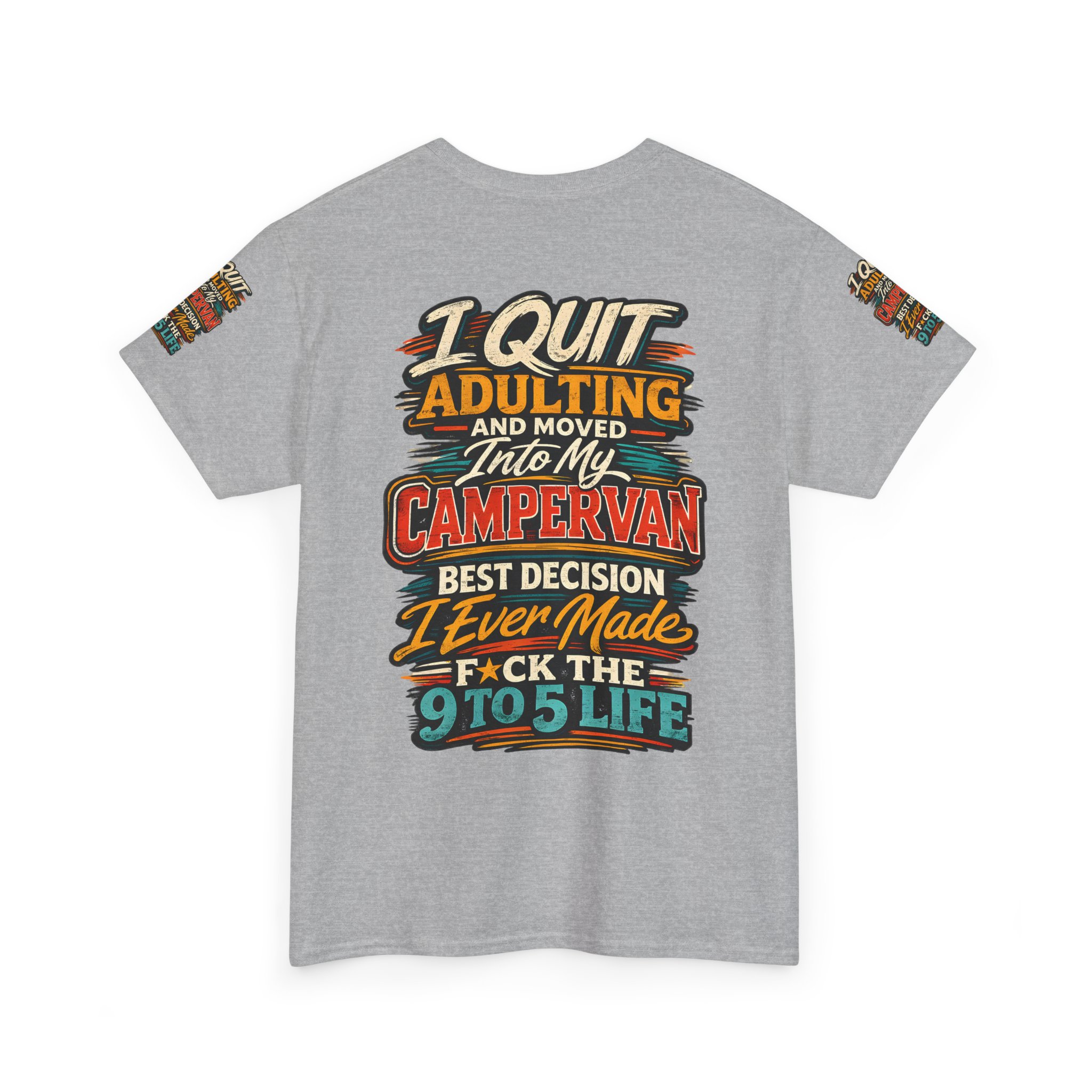 Unisex Heavy Cotton Tee — "I Quit Adulting" Design F**K-Line