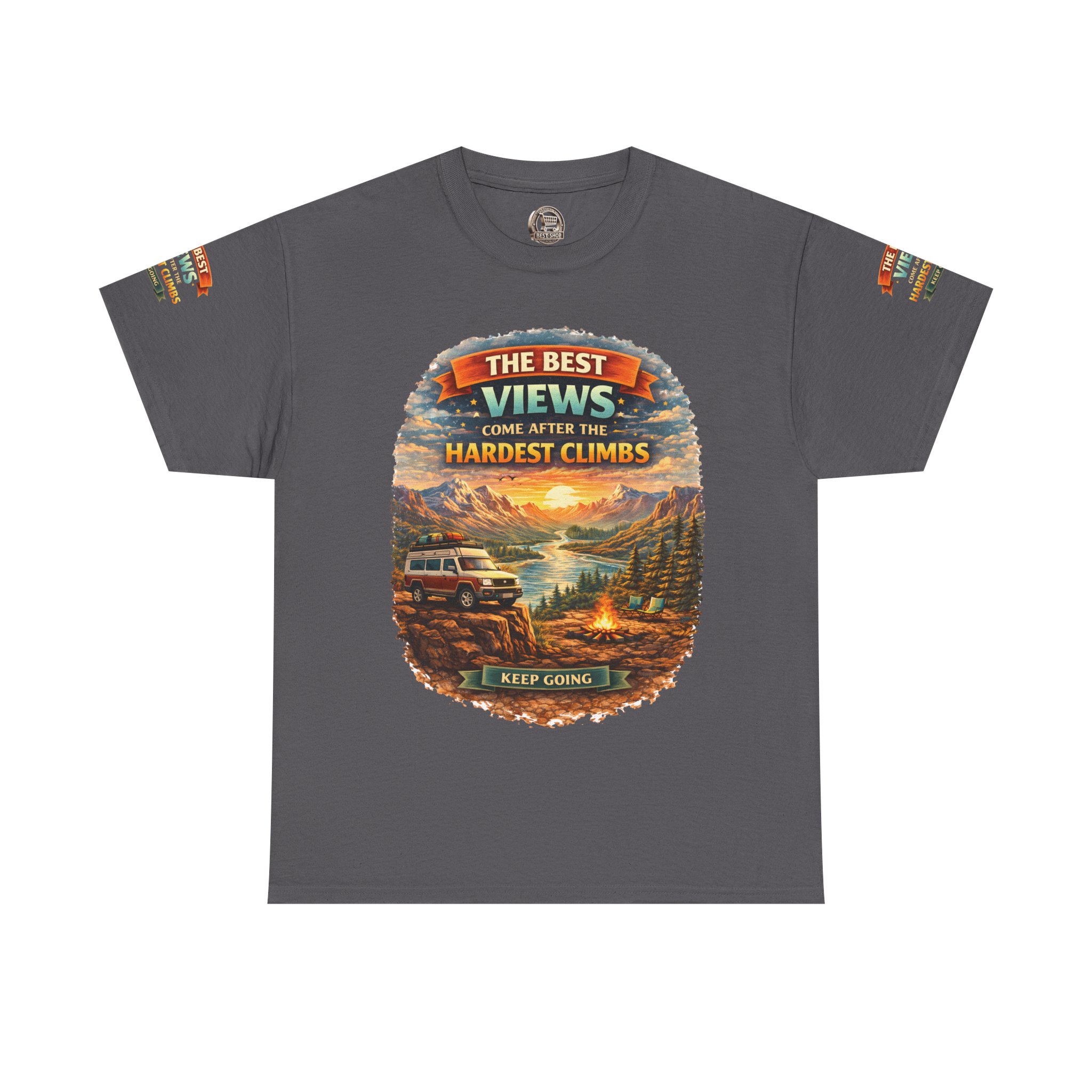 207969672333424898_2048.jpeg Unisex Heavy Cotton Tee — "The Best Views" Design Scenic-Line