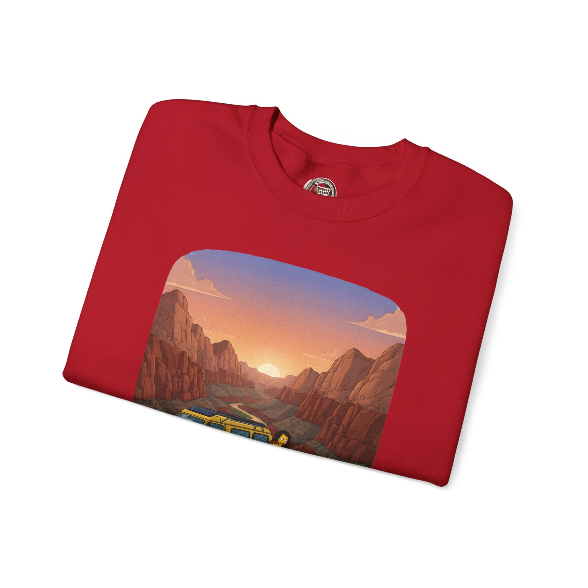 Unisex Heavy Blend™ Crewneck Sweatshirt — "Home Is Where You Park It" Design Sitcom-Line