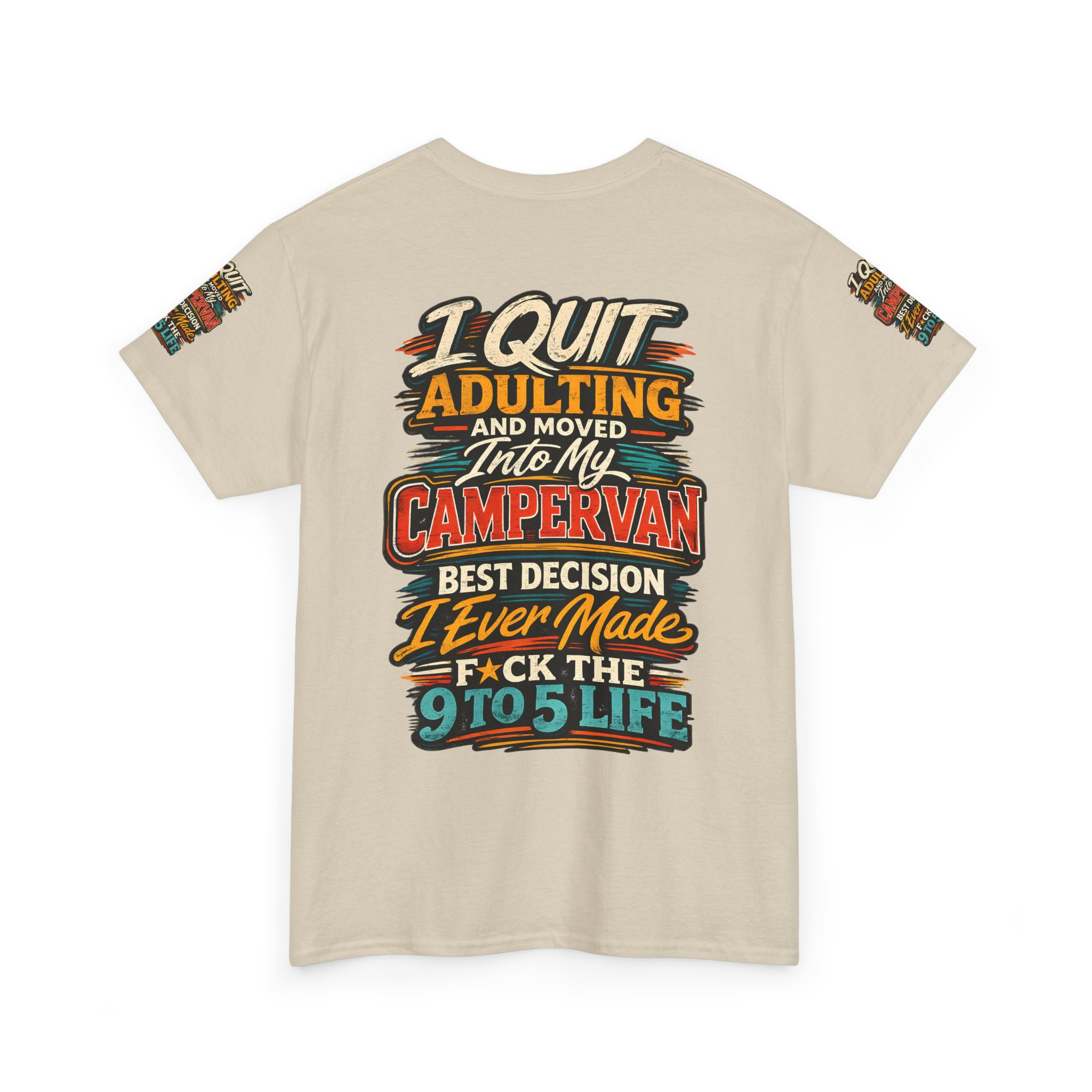 Unisex Heavy Cotton Tee — "I Quit Adulting" Design F**K-Line