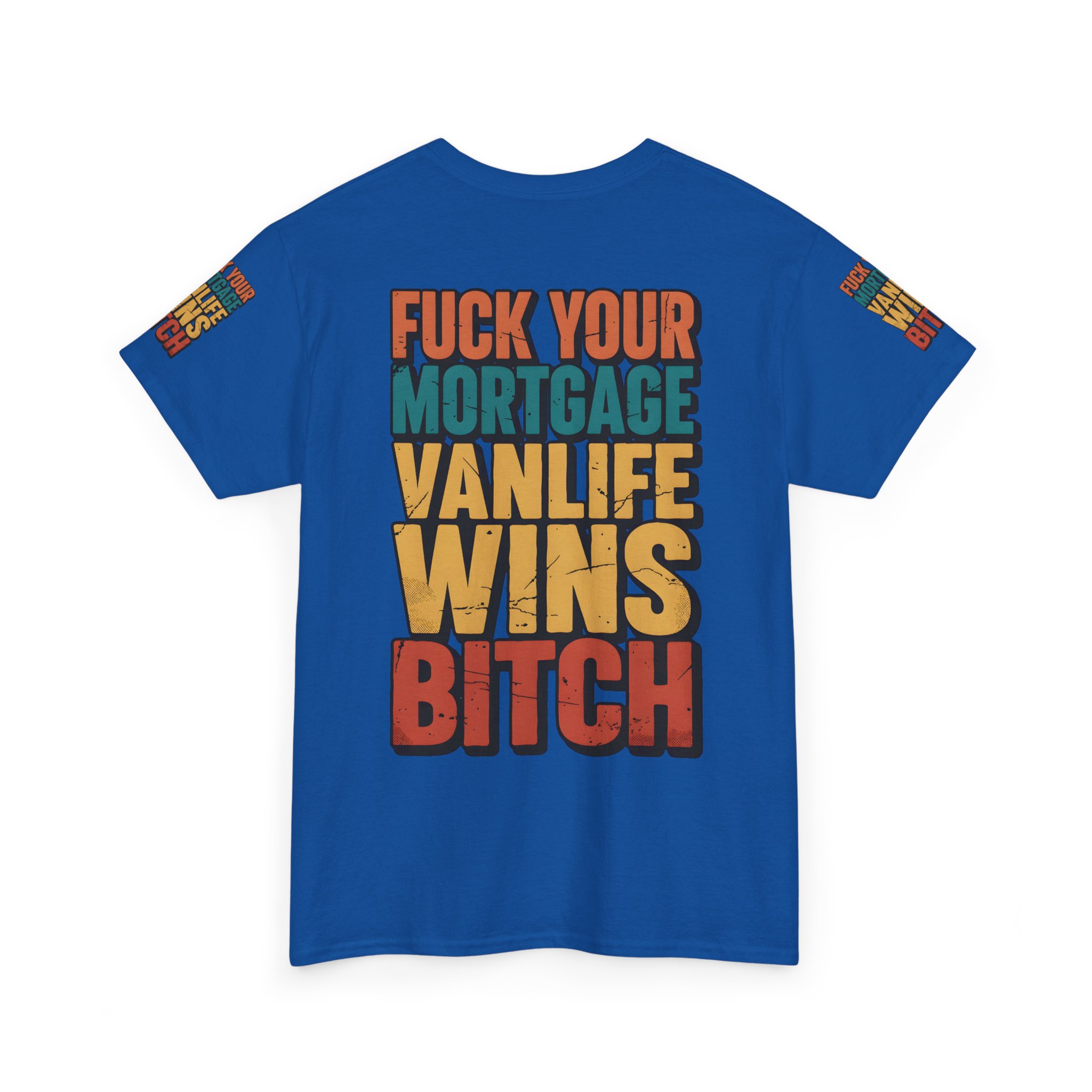 Unisex Heavy Cotton Tee — "Fuck Your Mortgage" Design F**K-Line
