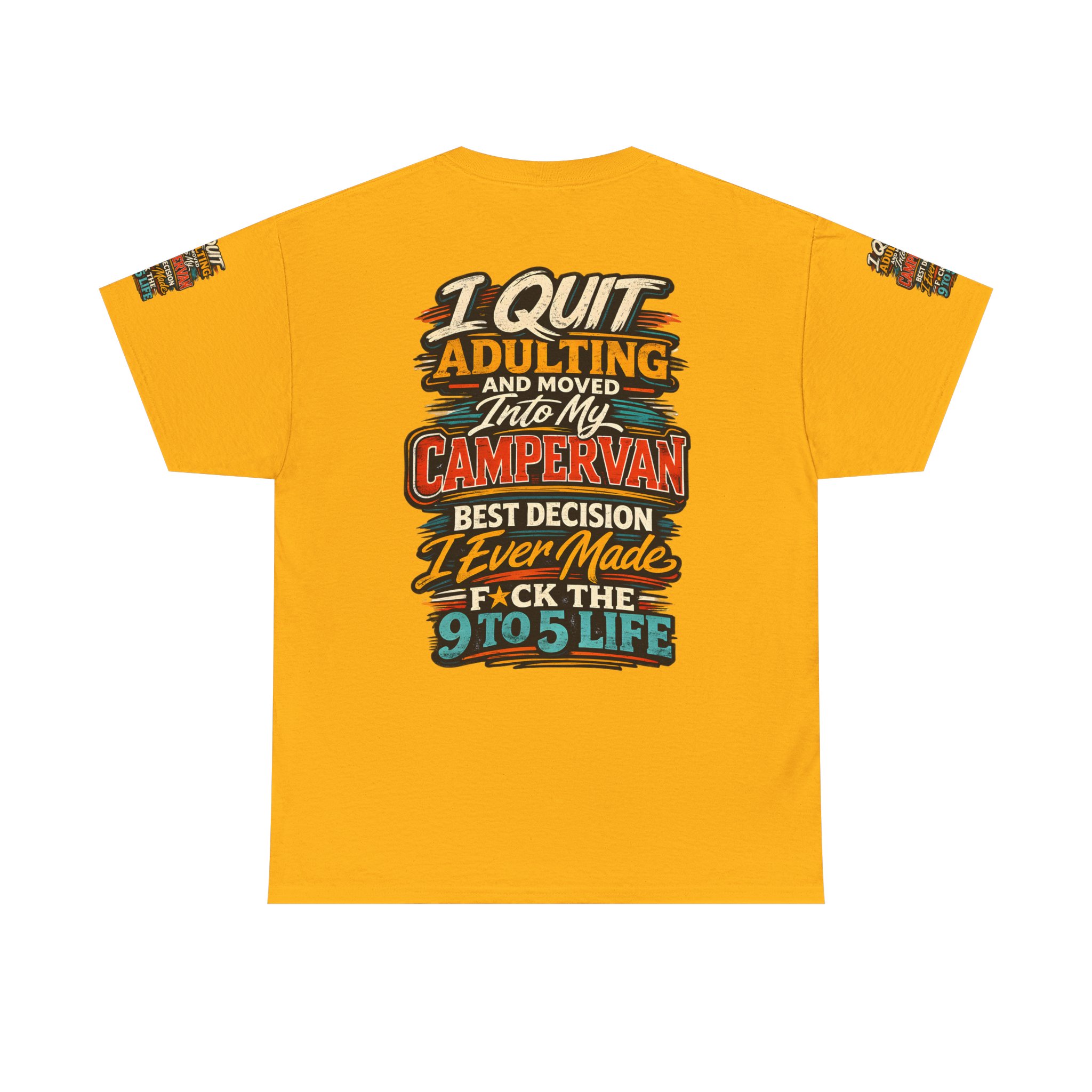 Unisex Heavy Cotton Tee — "I Quit Adulting" Design F**K-Line