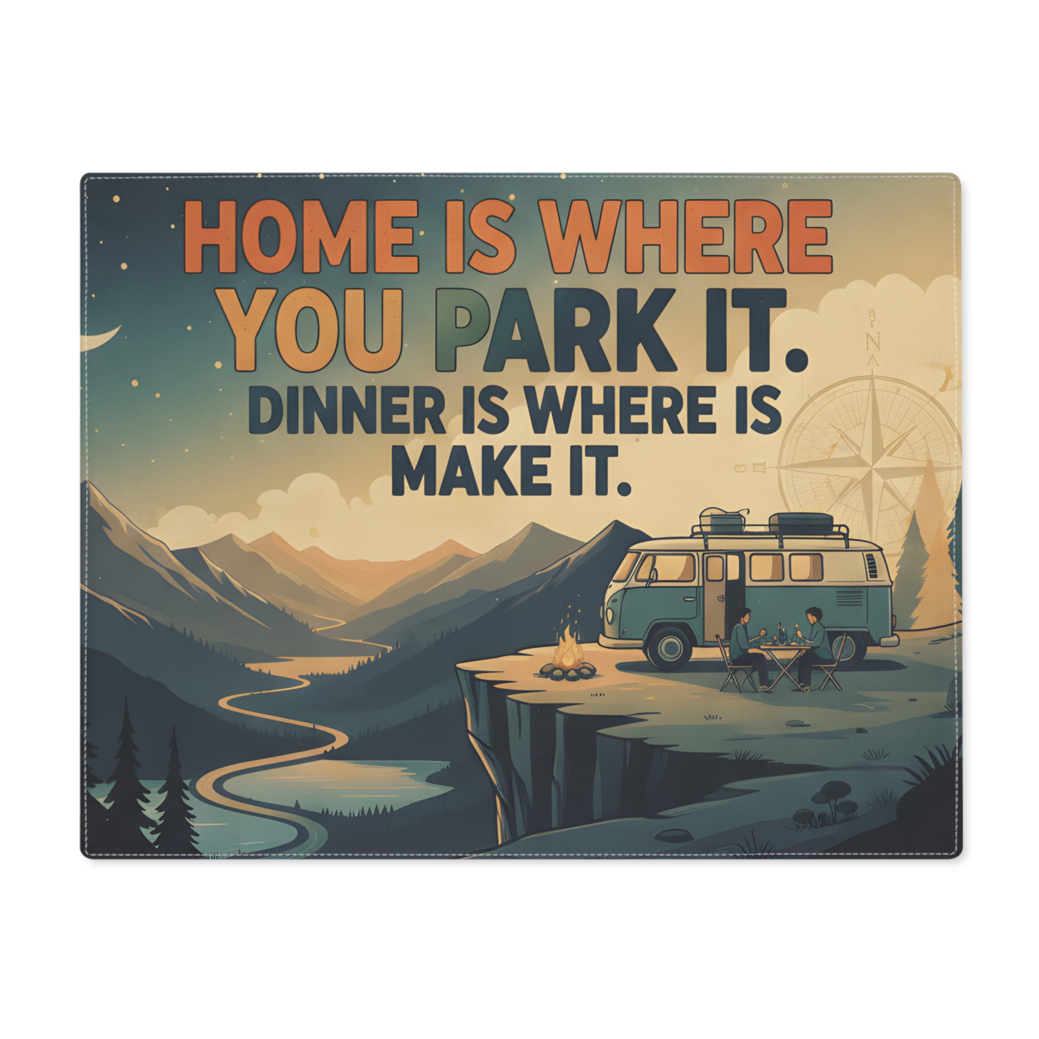 2105059044204719672_2048-1.jpeg Vanlife Placemat – “Home Is Where You Park It. Dinner Is Where I Make It.” Retro Van Camping Design