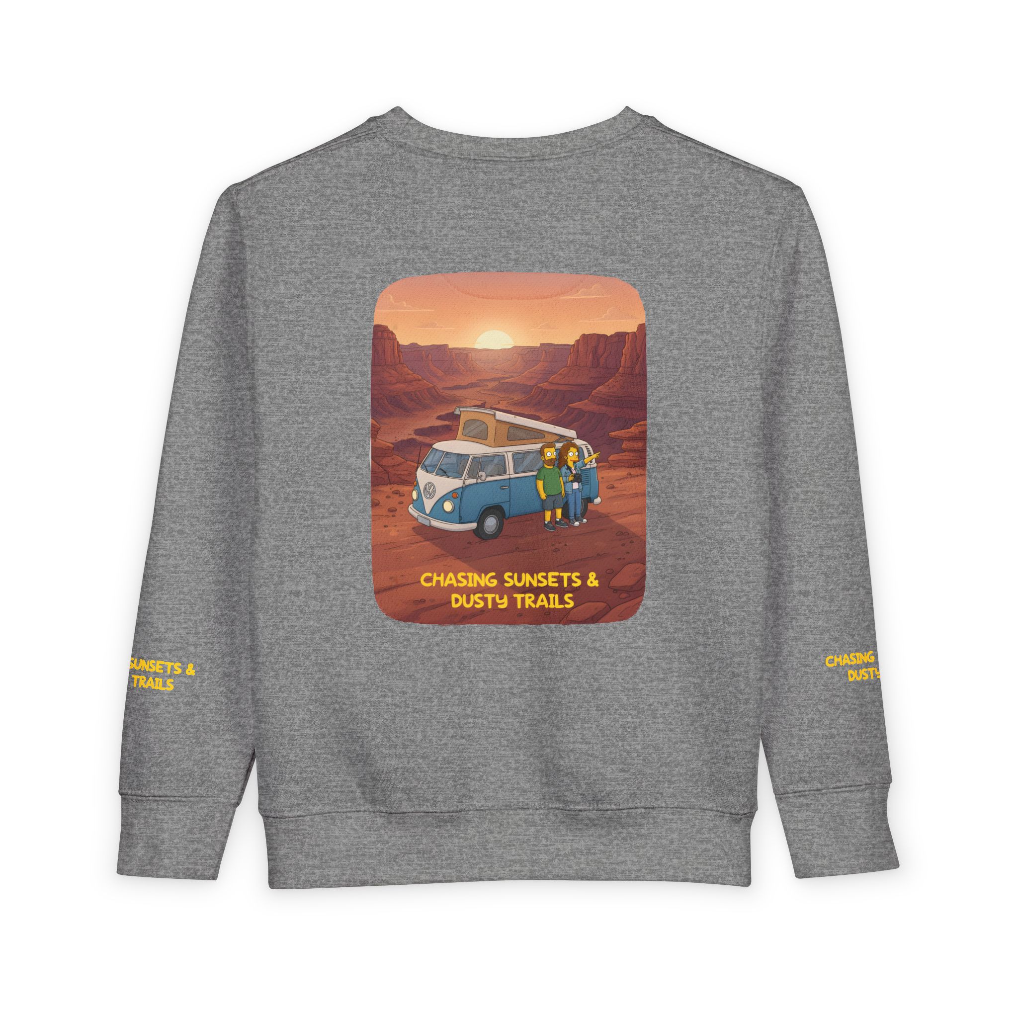 Toddler Sweatshirt - "Chasing Sunsets And Dusty Trails" (Design Sitcom-Line)