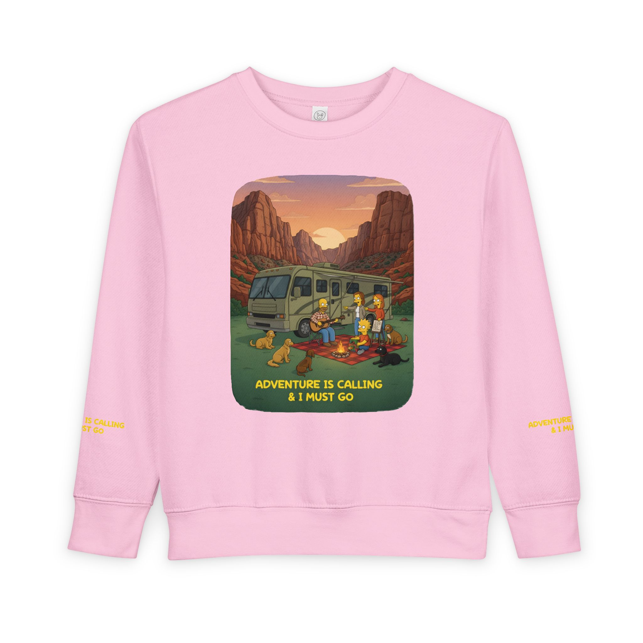 Toddler Sweatshirt - "Adventure Is Calling-I Must Go" (Design Sitcom-Line)
