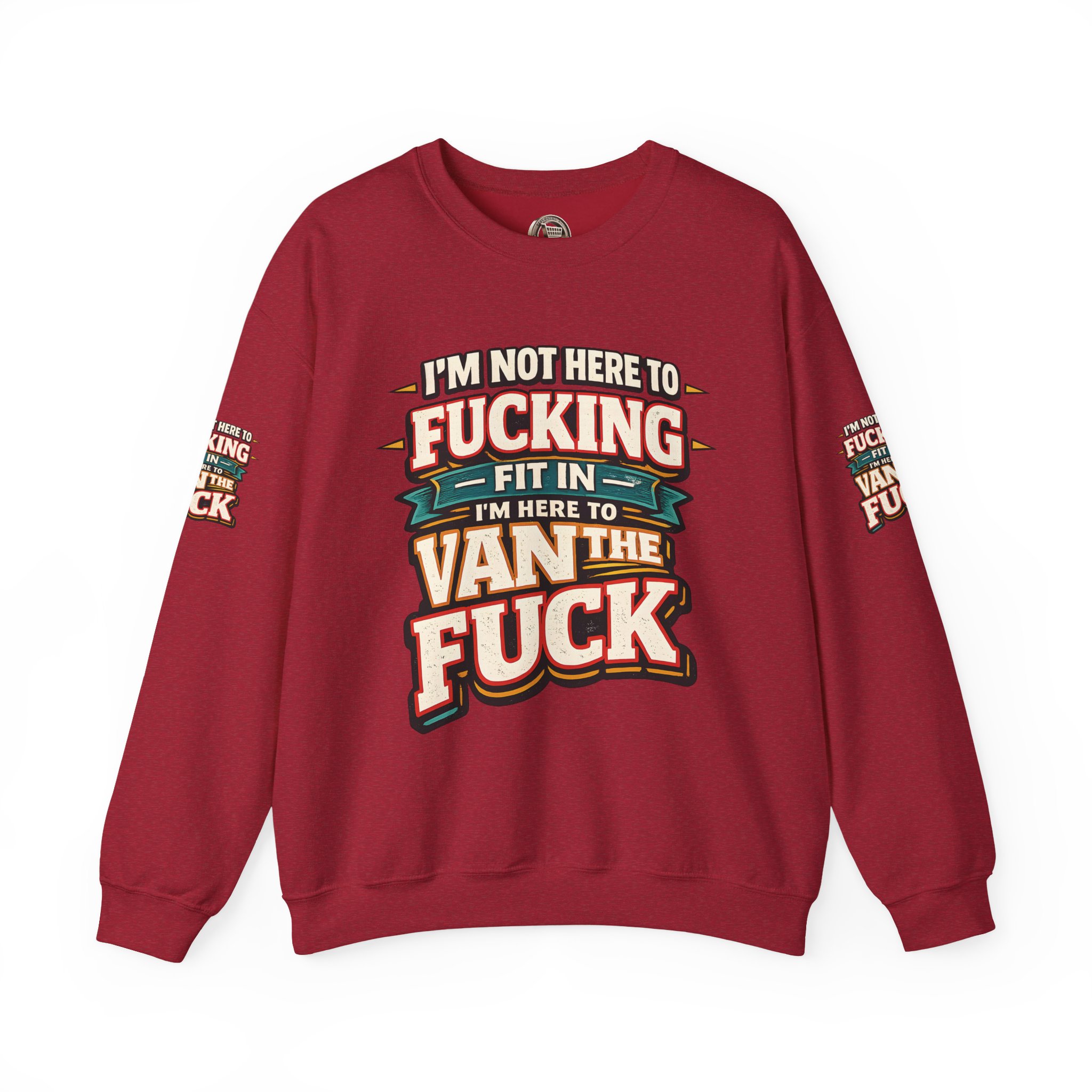 2119342536533729712_2048.jpeg Unisex Heavy Blend™ Crewneck Sweatshirt — "I´m Not Here To Fucking Fit In" Design F**K-Line