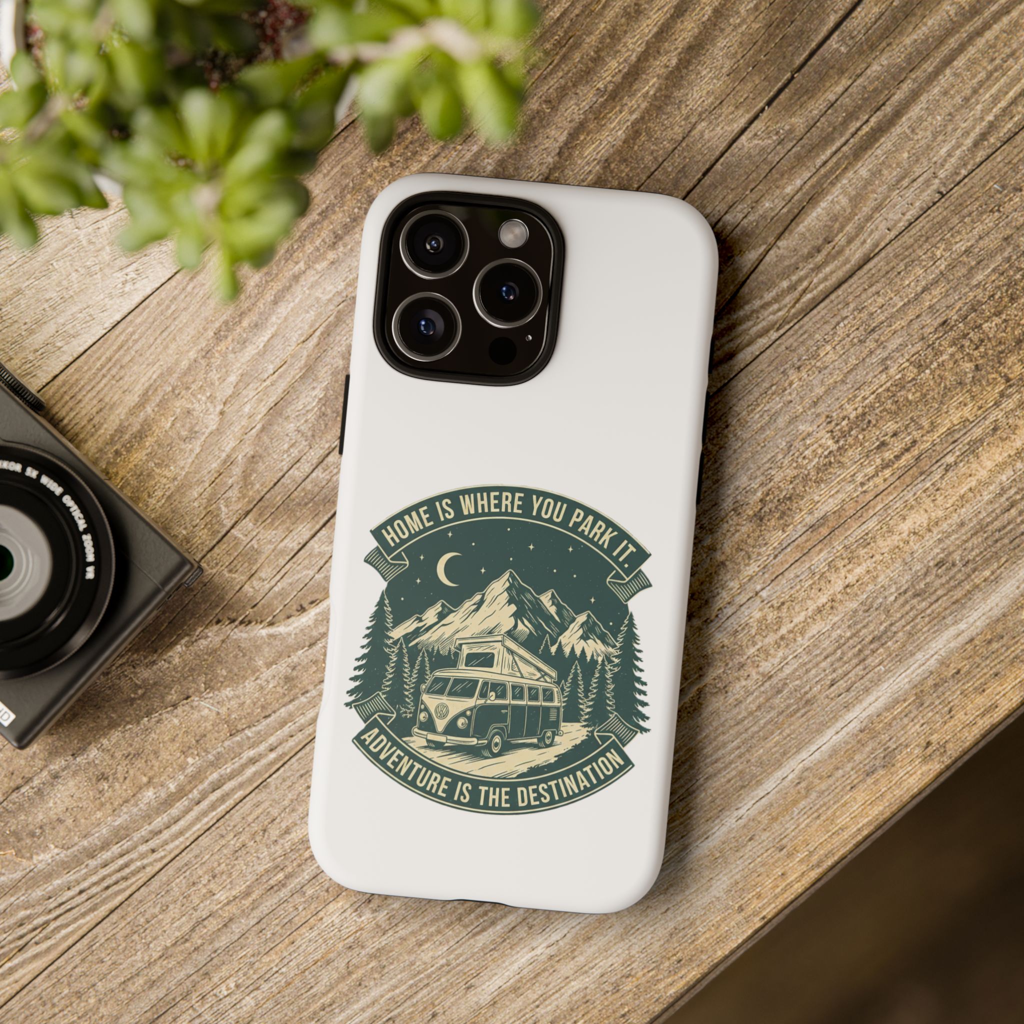 Phone Case — "Home Is Where You Park It-Adventure is the destination" Camper Van Design