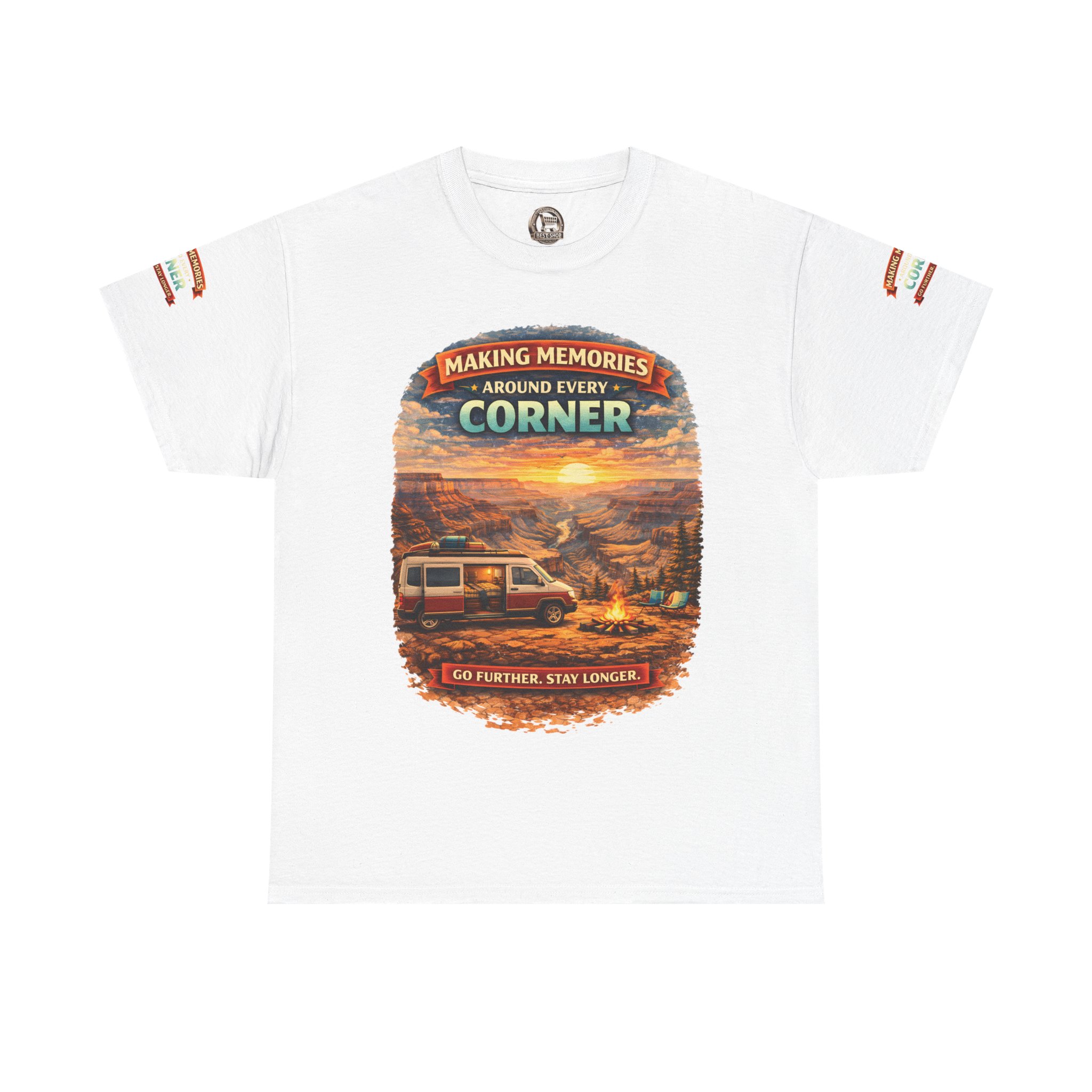 Unisex Heavy Cotton Tee — "Making Memories" Design Scenic-Line