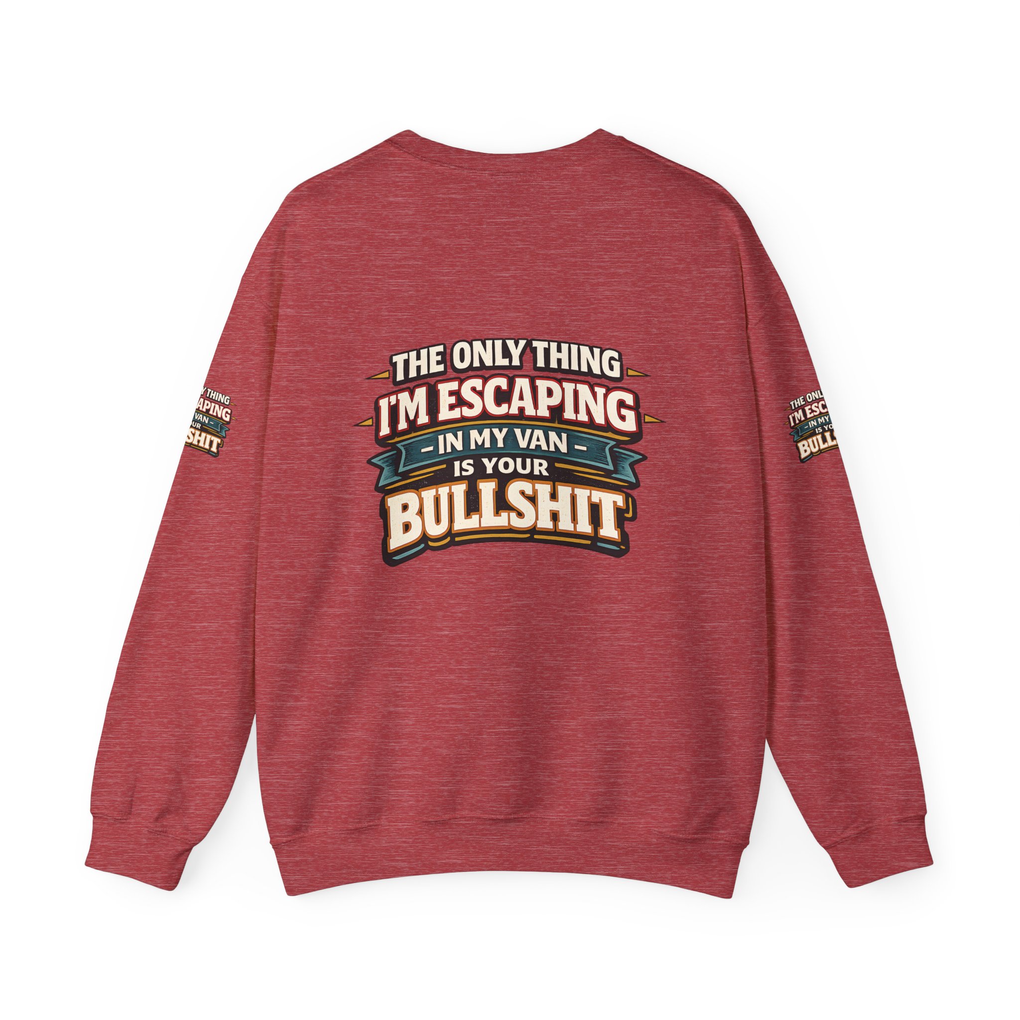 Unisex Heavy Blend™ Crewneck Sweatshirt — "The Only Thing I´m Escaping" Design F**K-Line
