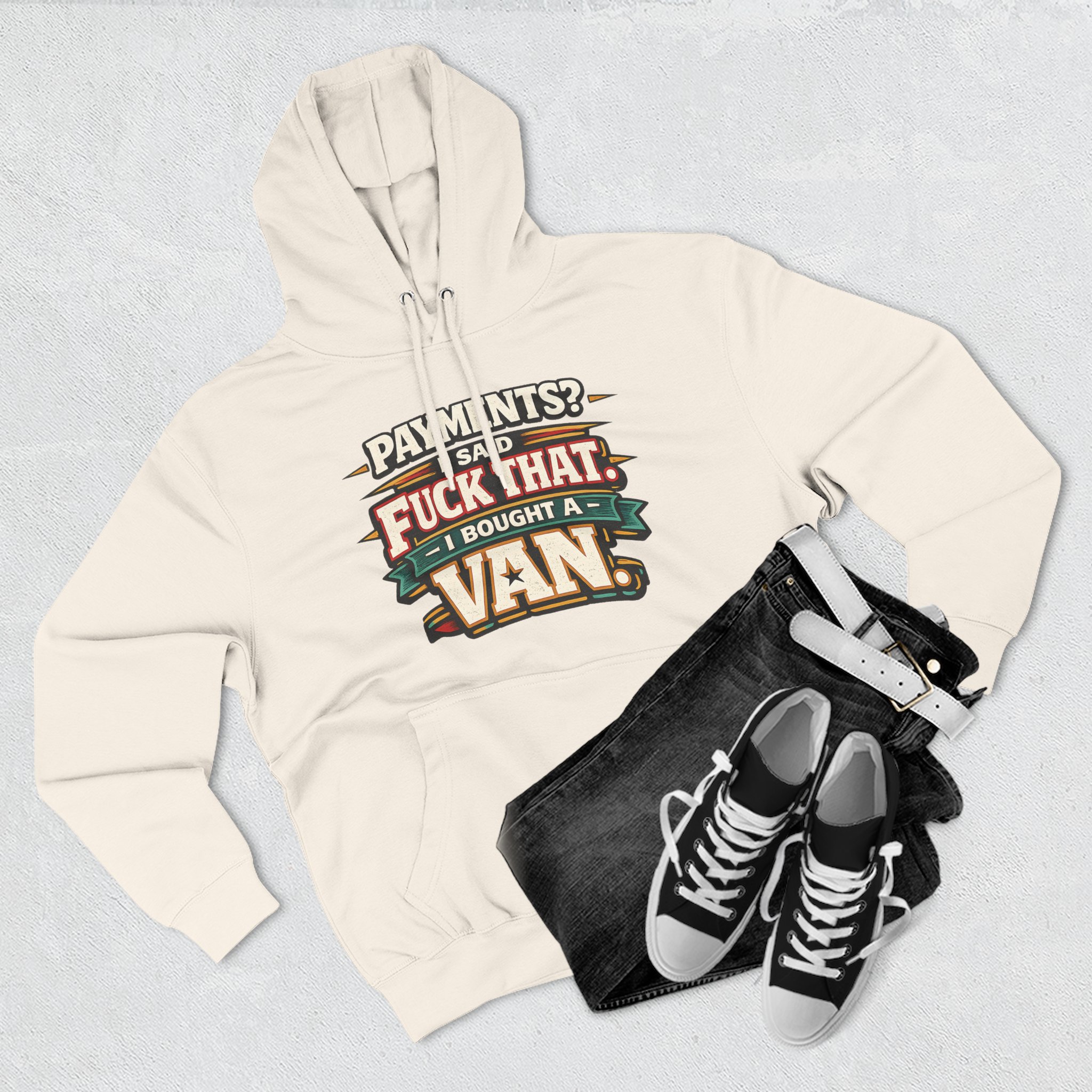 2146429098214481780_2048.jpeg Three-Panel Fleece Hoodie - "Payments?I Said" Design F**K-Line