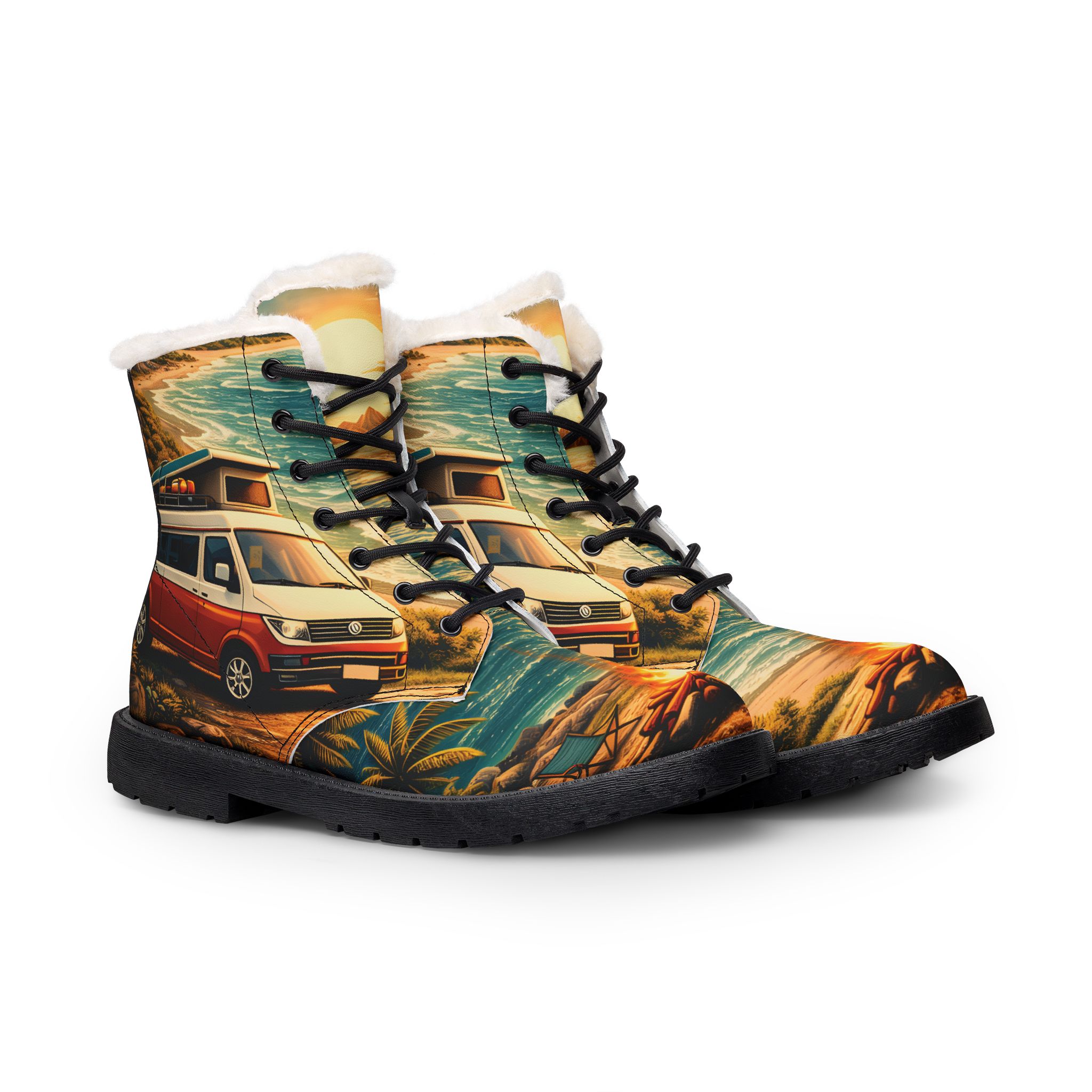 2146995300346446444_2048.jpeg Men's Fur and Leather Boots — Red Camper Print (Scenic-Line)