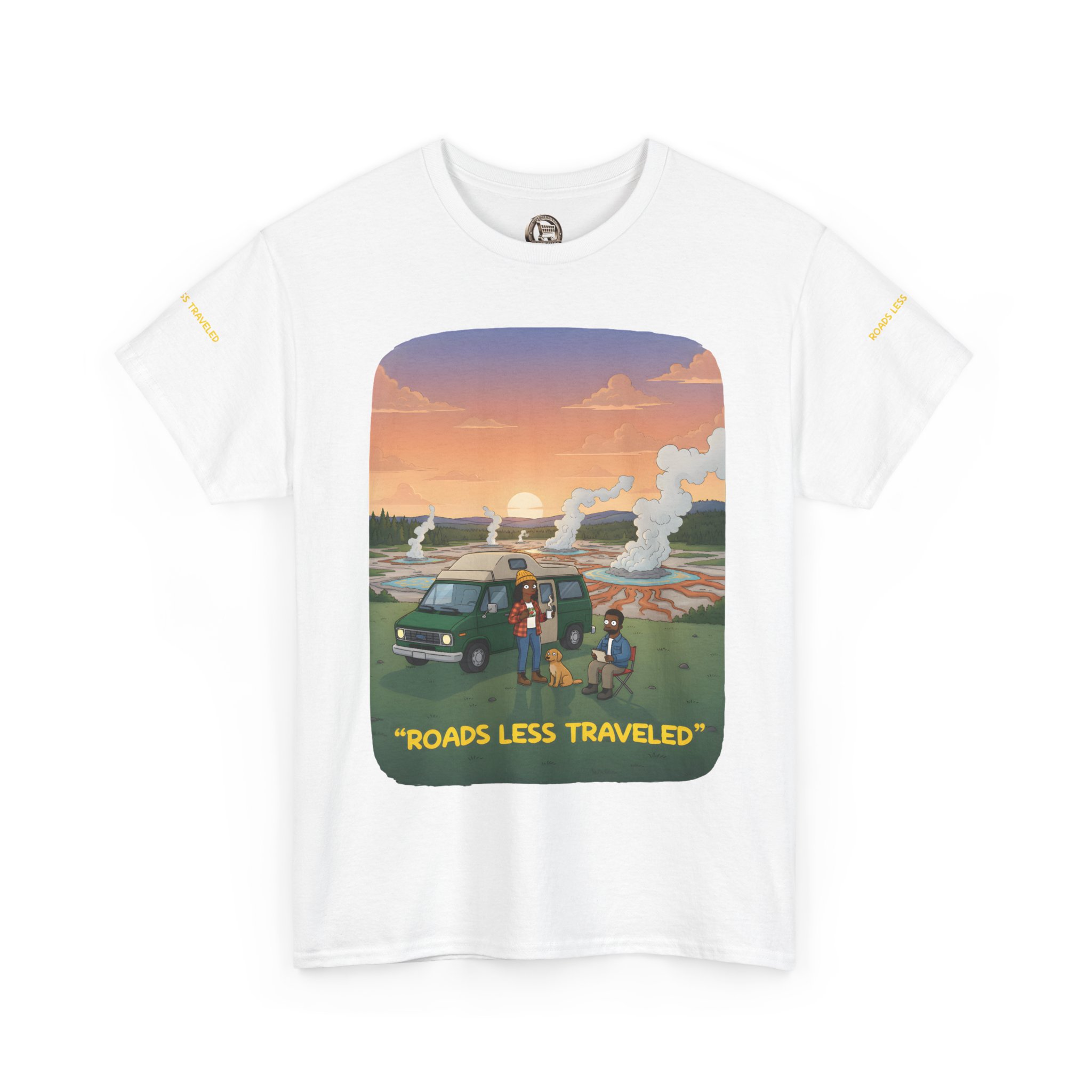 2152567560355923608_2048.jpeg Unisex Heavy Cotton Tee — "Roads Less Traveled" Design Sitcom-Line