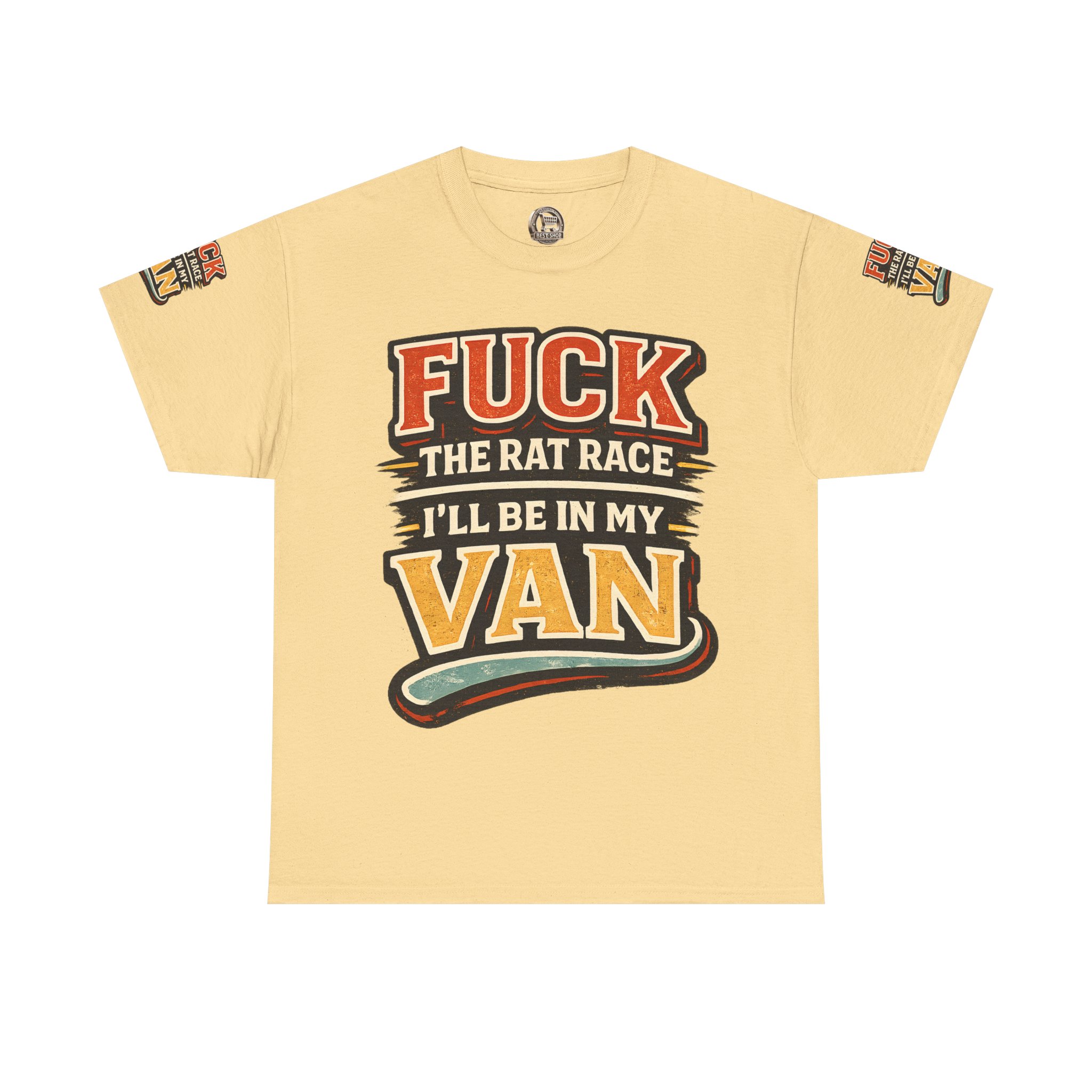 2152753077397163134_2048.jpeg Unisex Heavy Cotton Tee — "Fuck The Rat Race" Design F**K-Line