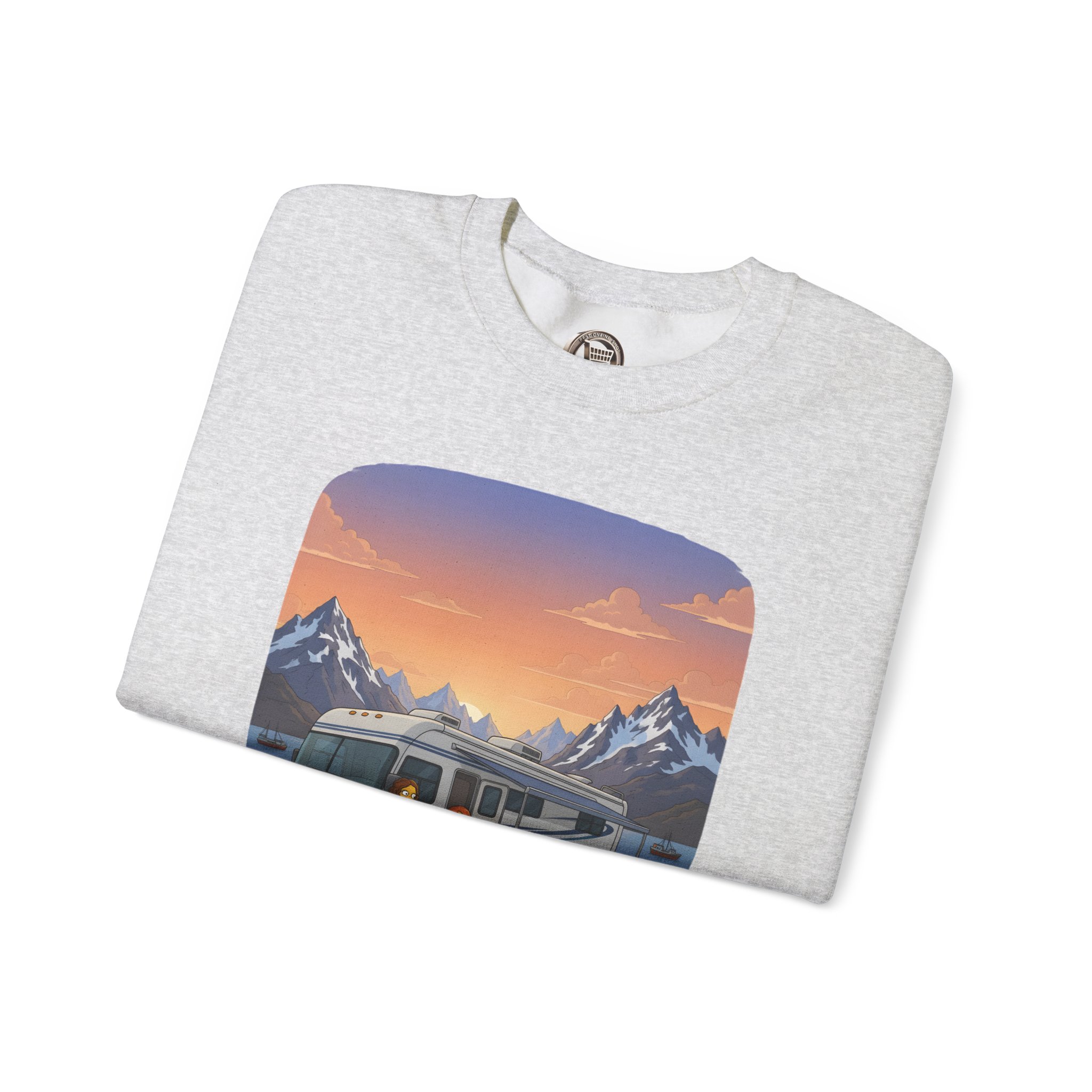 Unisex Heavy Blend™ Crewneck Sweatshirt — "Not All Who Wander Are Lost" Design Sitcom-Line