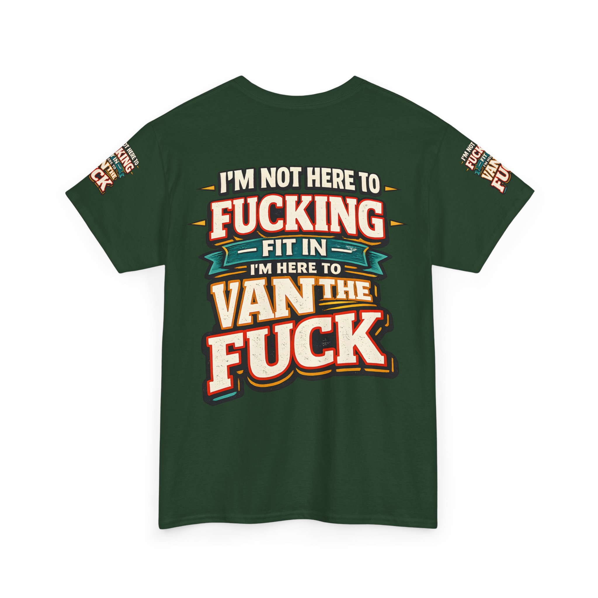 Unisex Heavy Cotton Tee — "I´m Not Here To Fucking Fit In" Design F**K-Line