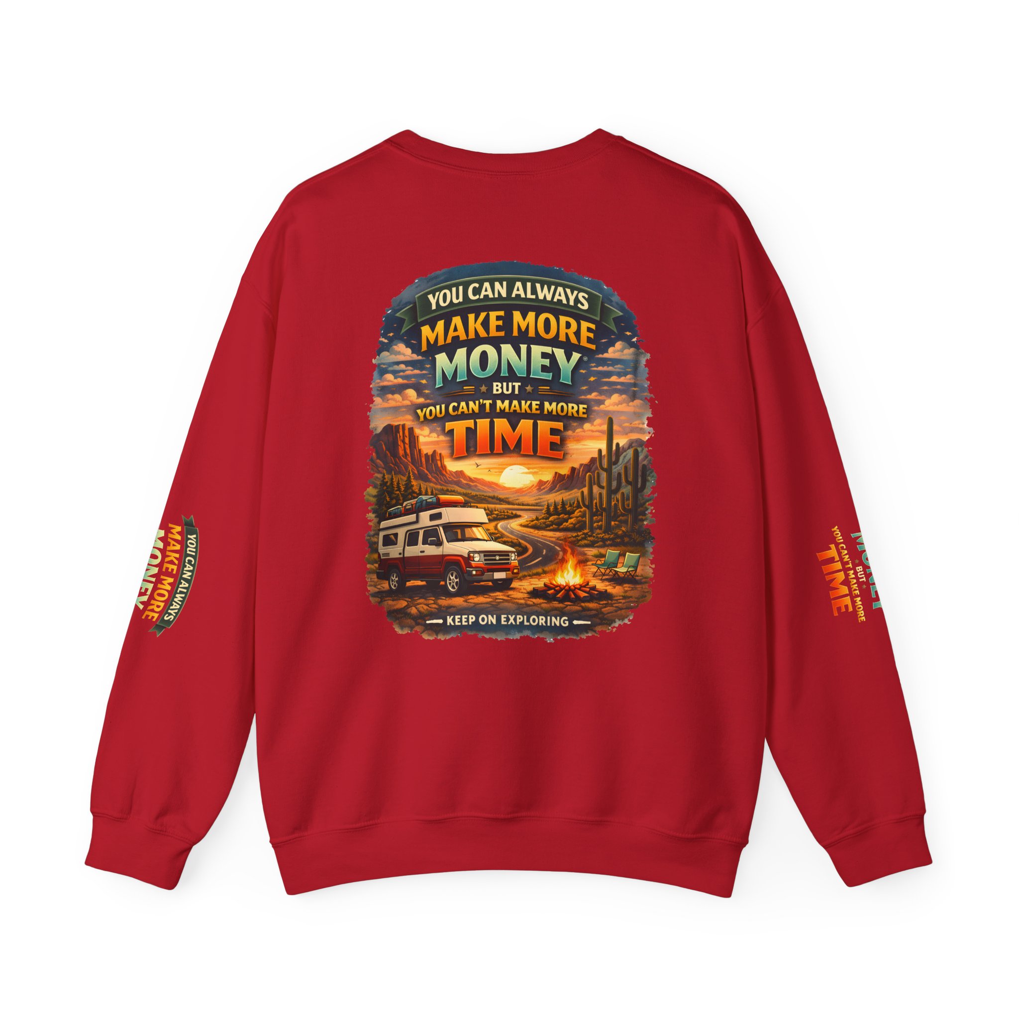 Unisex Heavy Blend™ Crewneck Sweatshirt — "You Can Always Make More Money" Design Scenic-Line