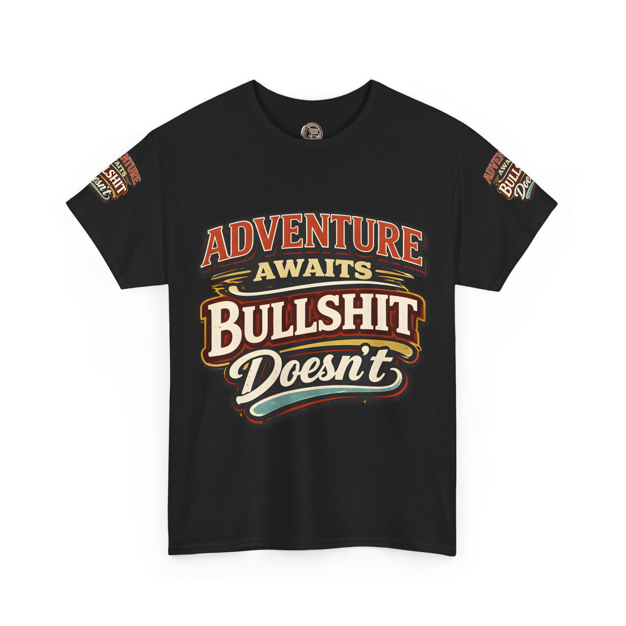 Unisex Heavy Cotton Tee — "Adventure Awaits" Design F**K-Line