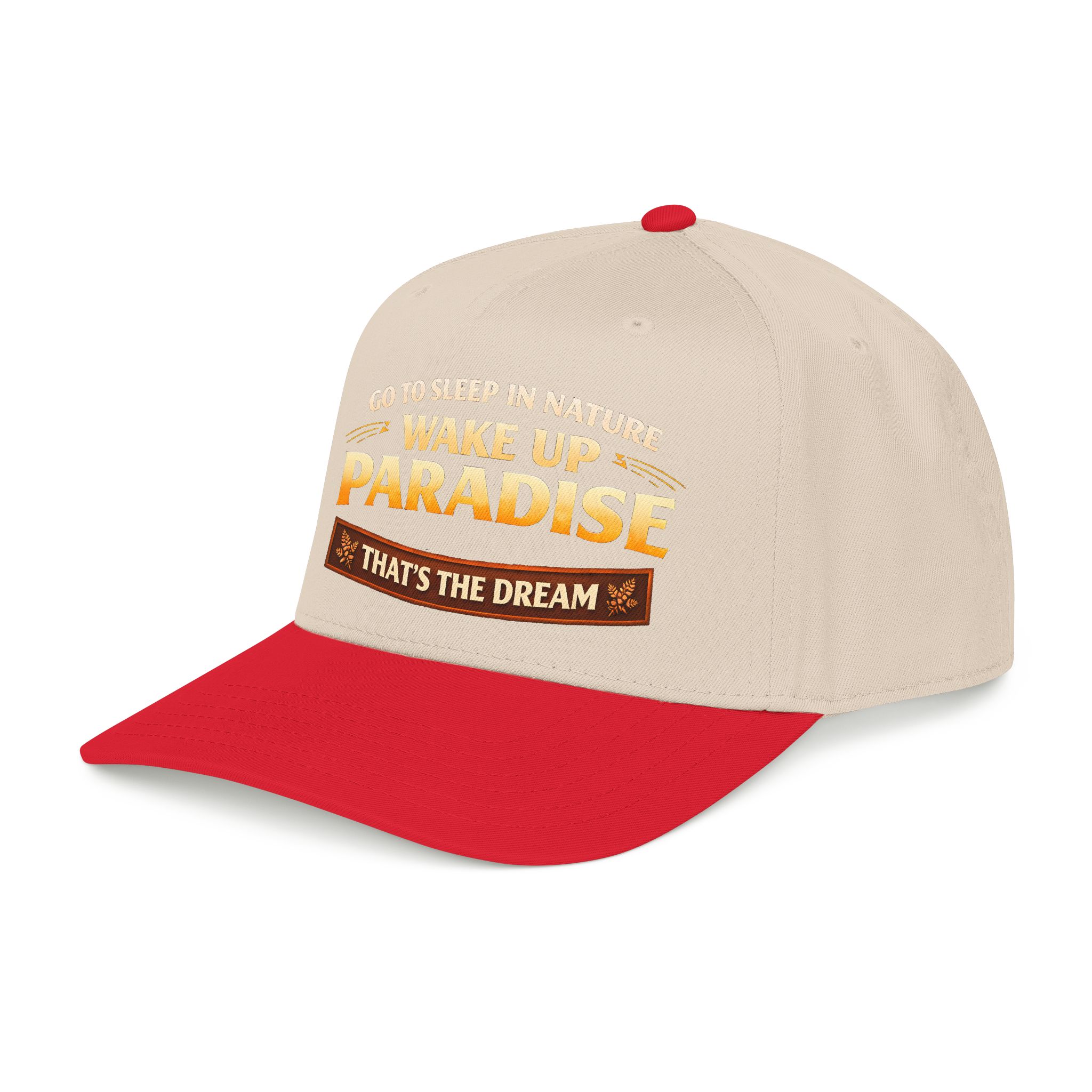 Baseball Cap - "Go sleep Nature-Wake Up Paradise" Design Scenic-Line