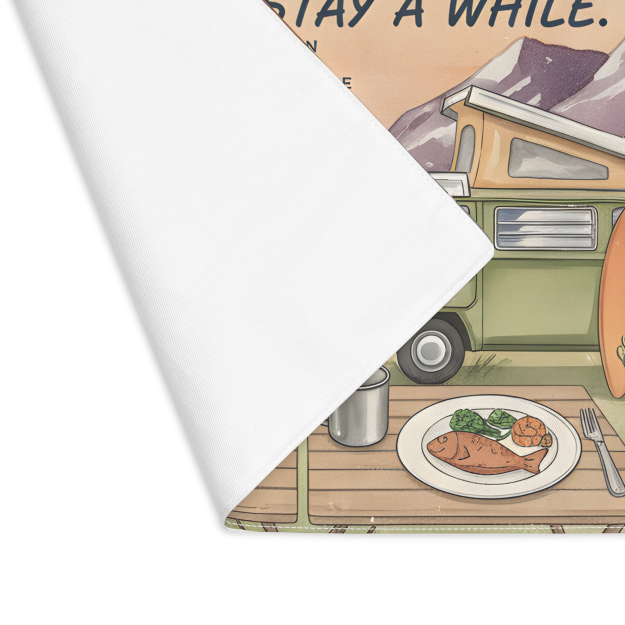 2182647862082559349_2048-1.jpeg Vanlife Placemat — "Life's a Journey, Not a Destination" Dining Mat