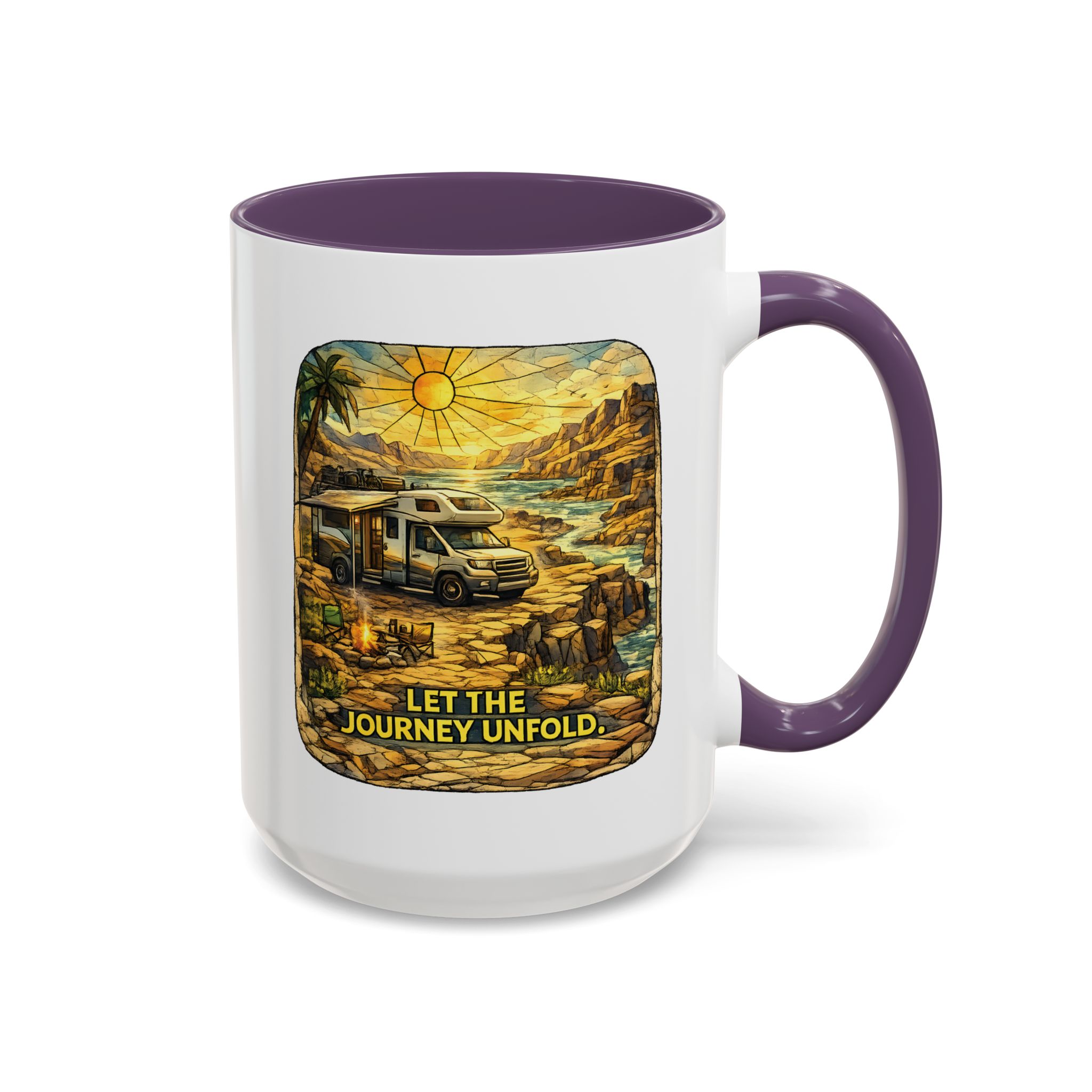 220715437704382765_2048.jpeg Accent Coffee Mug (11, 15oz) — "Let The Journey Unfold" Design Cubic-Line