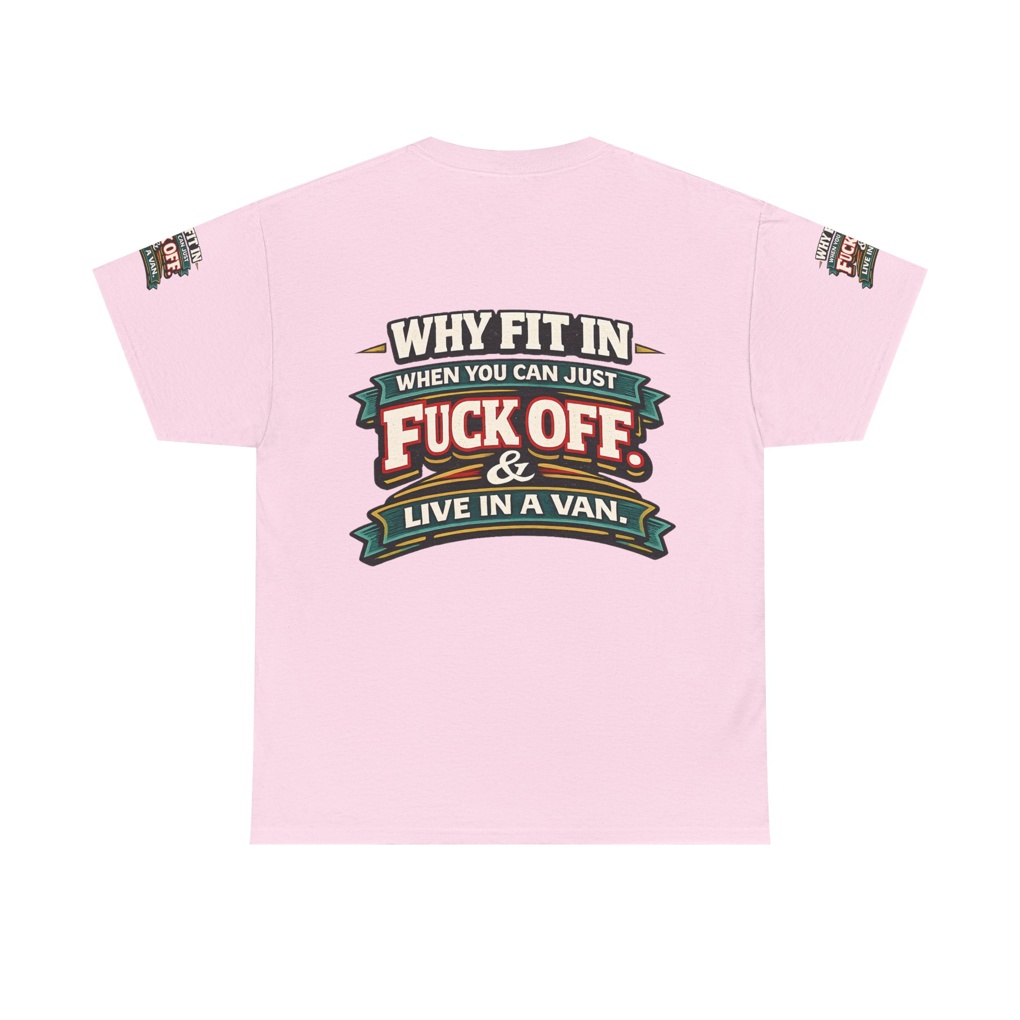 Unisex Heavy Cotton Tee — "Why Fit In" Design F**K-Line