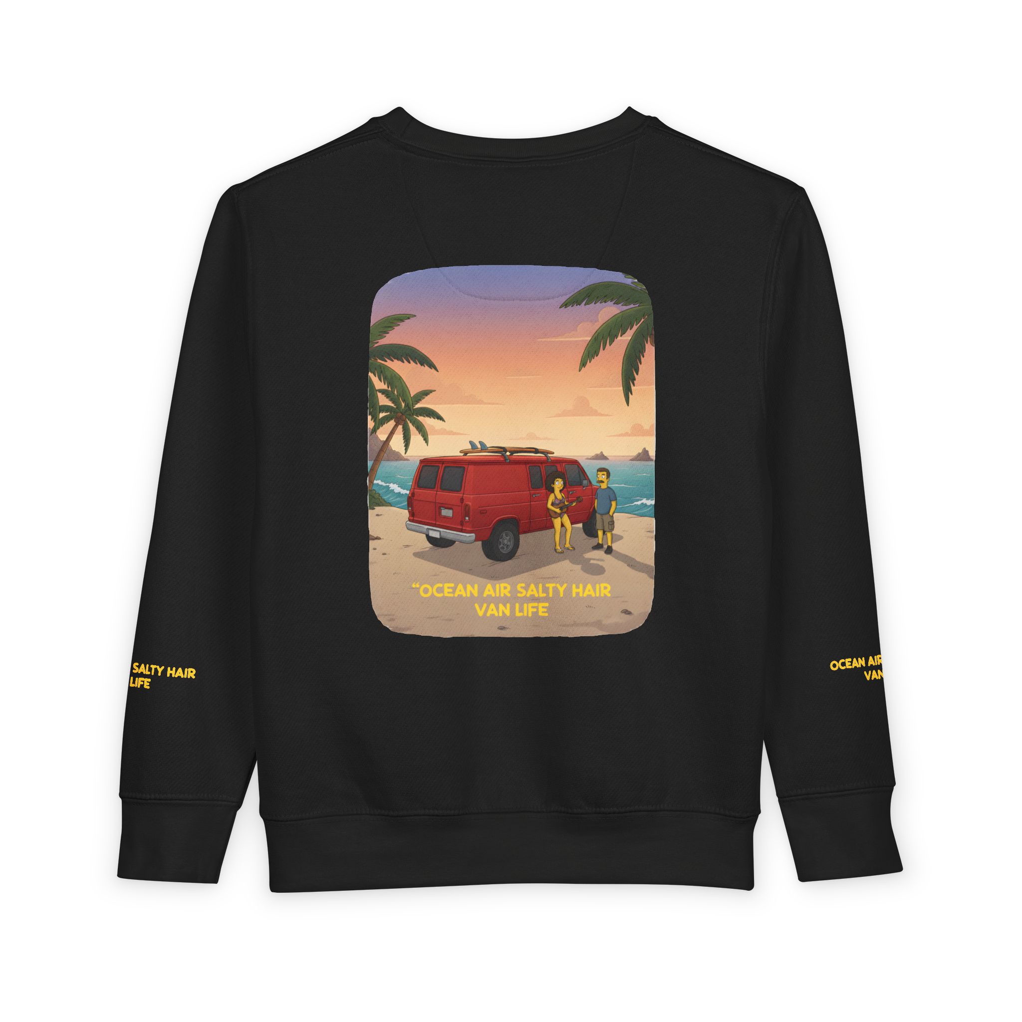 Toddler Sweatshirt - "Ocean Air Salty Hair Van Life" (Design Sitcom-Line)