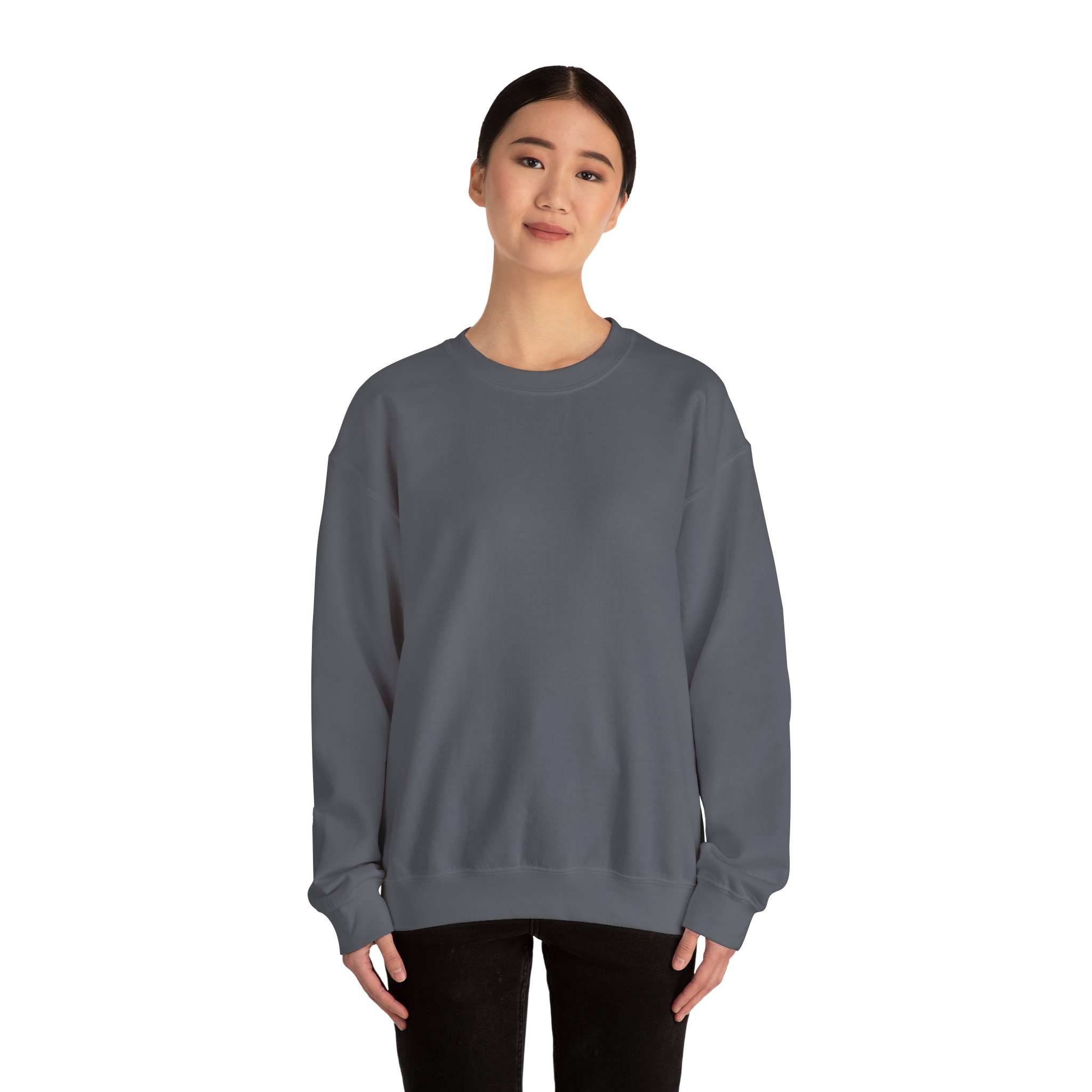 Crewneck Sweatshirt — "ROAD WHERE MADE FOR JOURNEYS-NOT DESTINATIONS" (Only Back printed) Vintage Camper Van Outdoor Graphic
