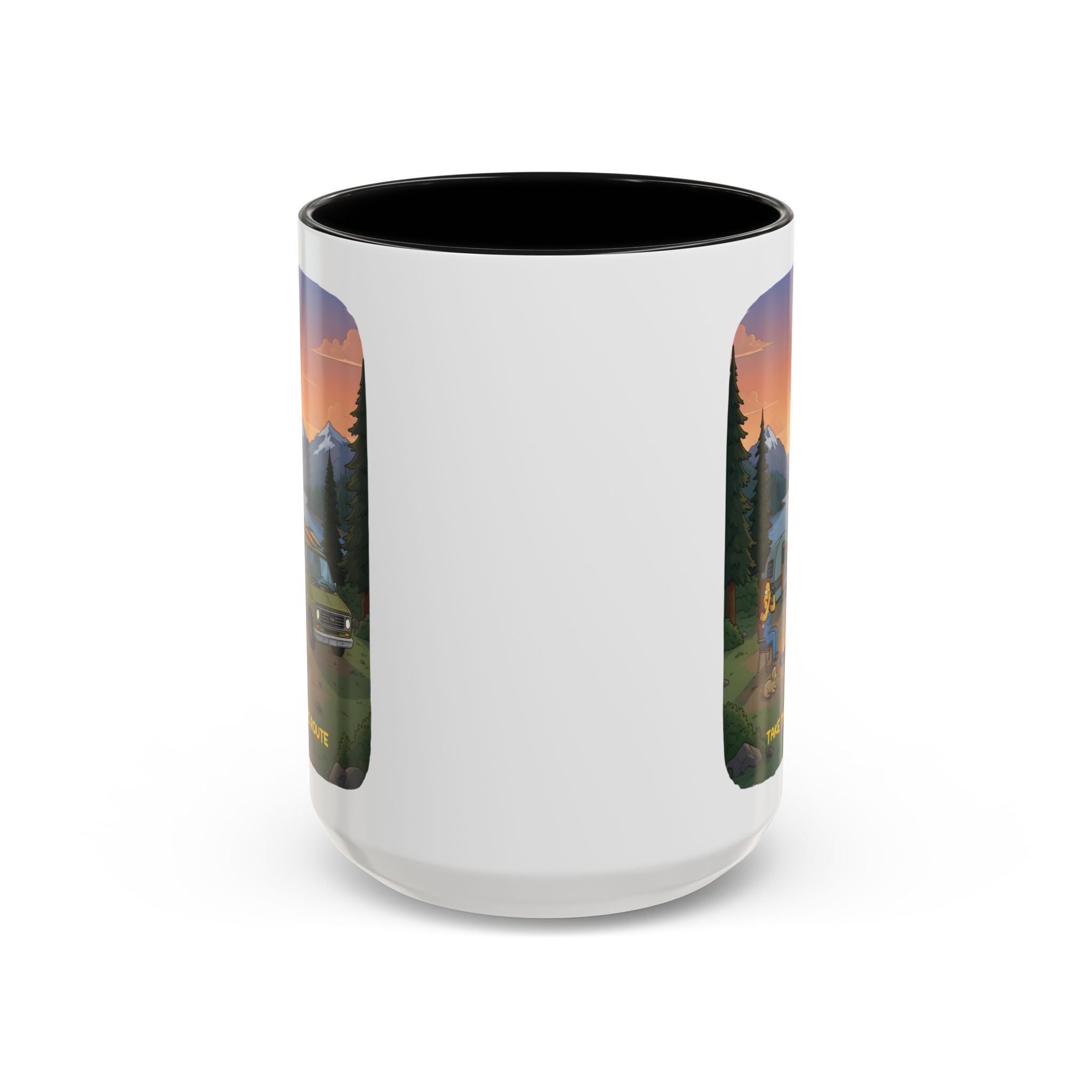 2214856757370441998_2048.jpeg Accent Coffee Mug (11, 15oz) — "Take The Scenic Route" Design Sitcom-Line