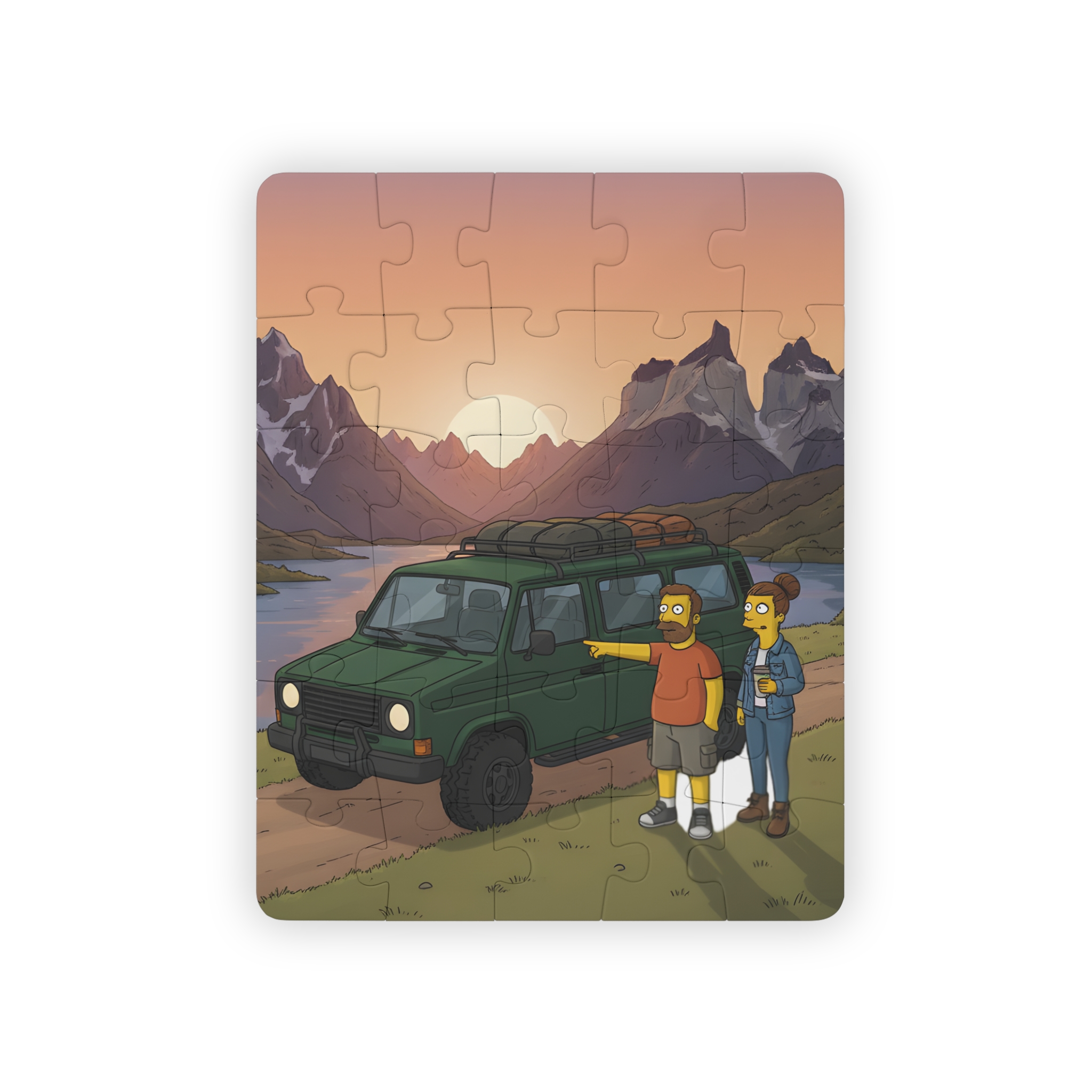 Kids' 30‑Piece Camping Puzzle — Outdoor Sunset Adventure Scene