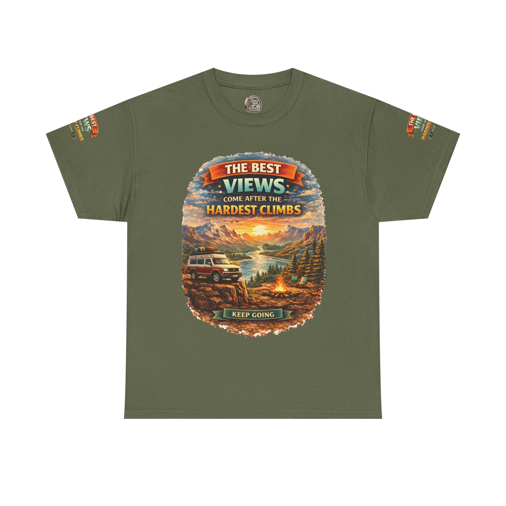 2218189428850752690_2048.jpeg Unisex Heavy Cotton Tee — "The Best Views" Design Scenic-Line