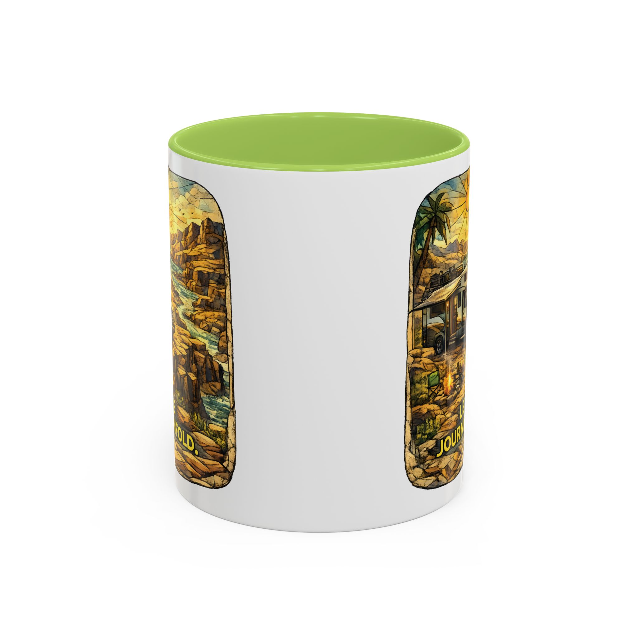 2231405852715828261_2048.jpeg Accent Coffee Mug (11, 15oz) — "Let The Journey Unfold" Design Cubic-Line