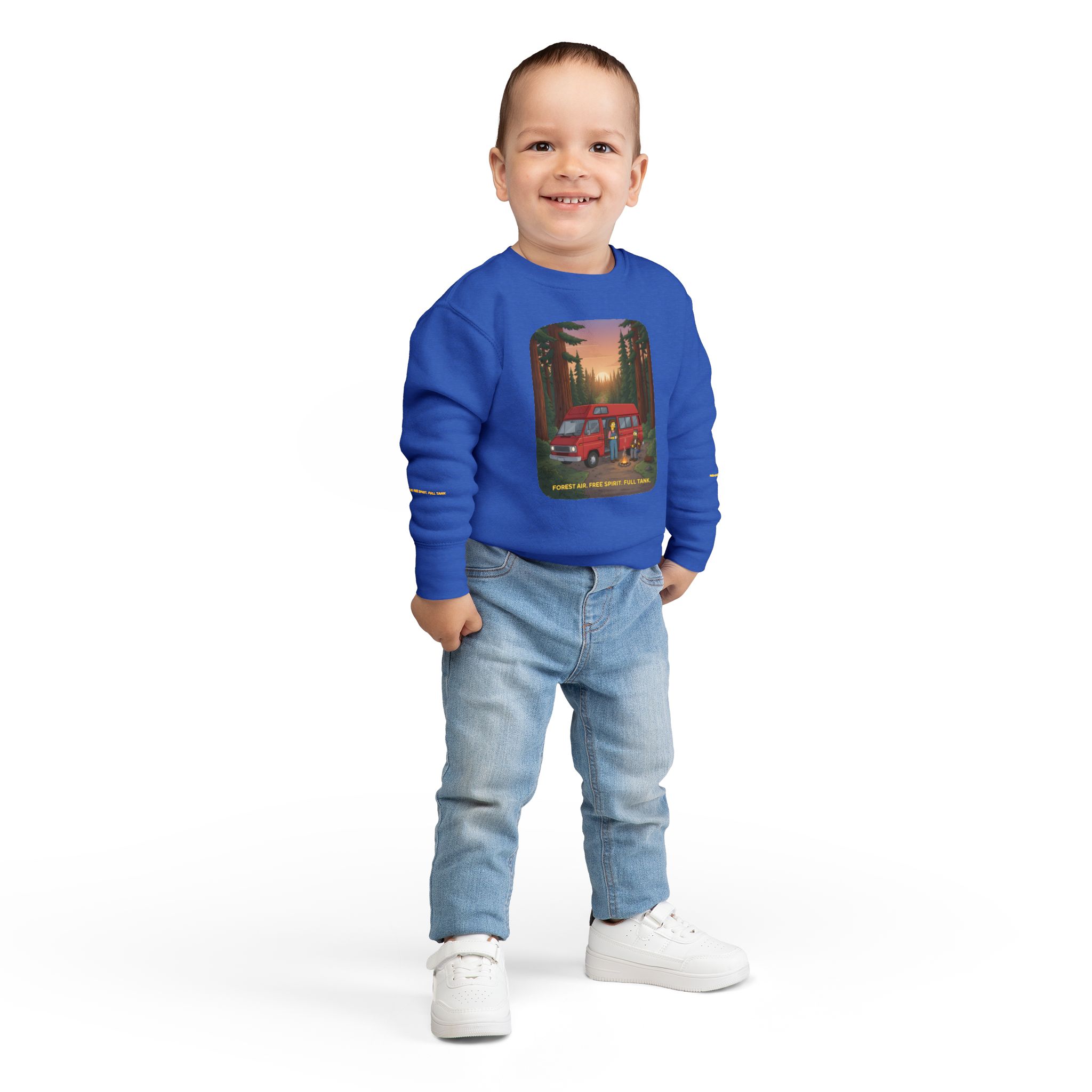 2244079271673679198_2048-1.jpeg Toddler Sweatshirt - "Forest Air Free Spirit Full Tank" (Design Sitcom-Line)