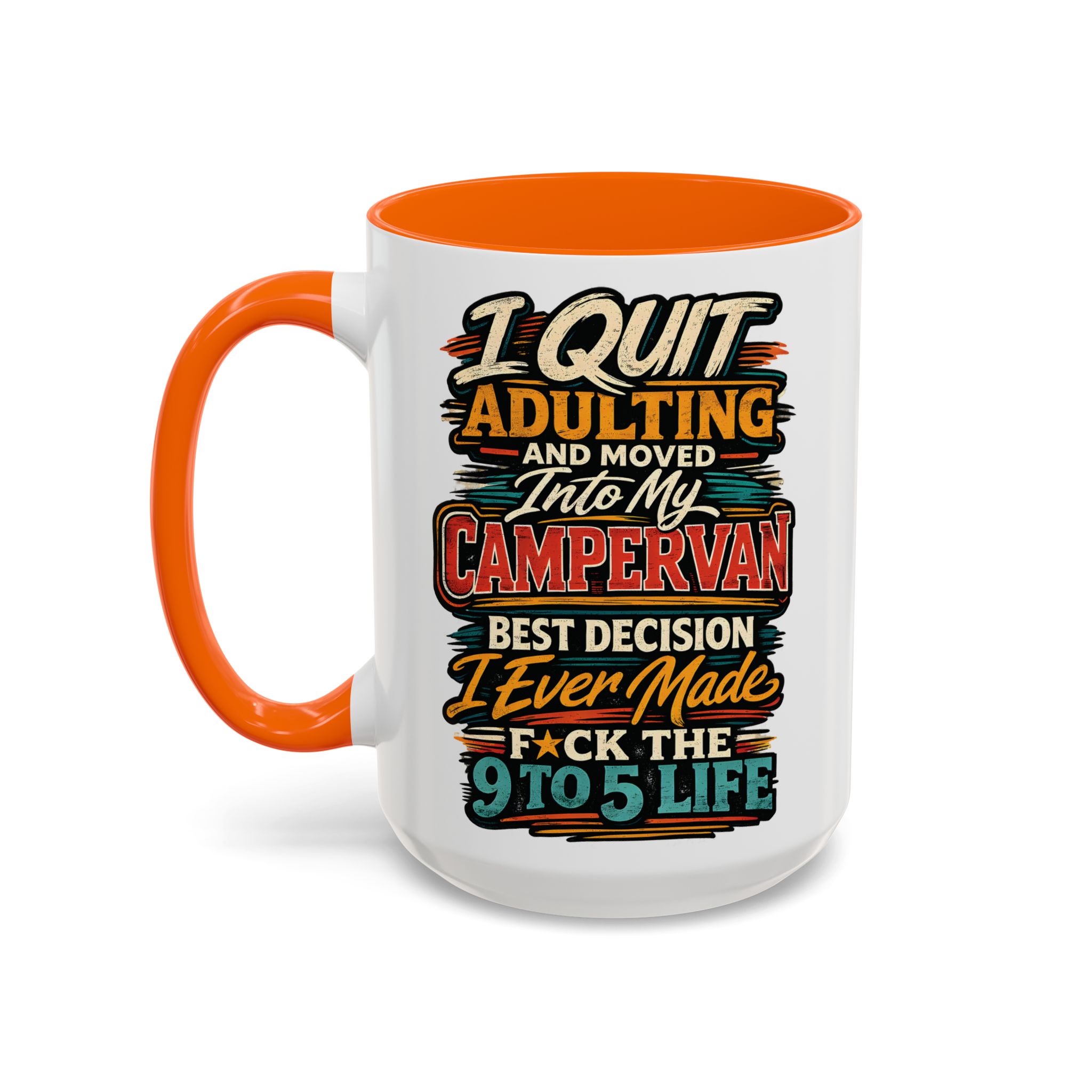 2249245410232114990_2048.jpeg Accent Coffee Mug (11, 15oz) — "I Quit Adulting" Design F**K-Line