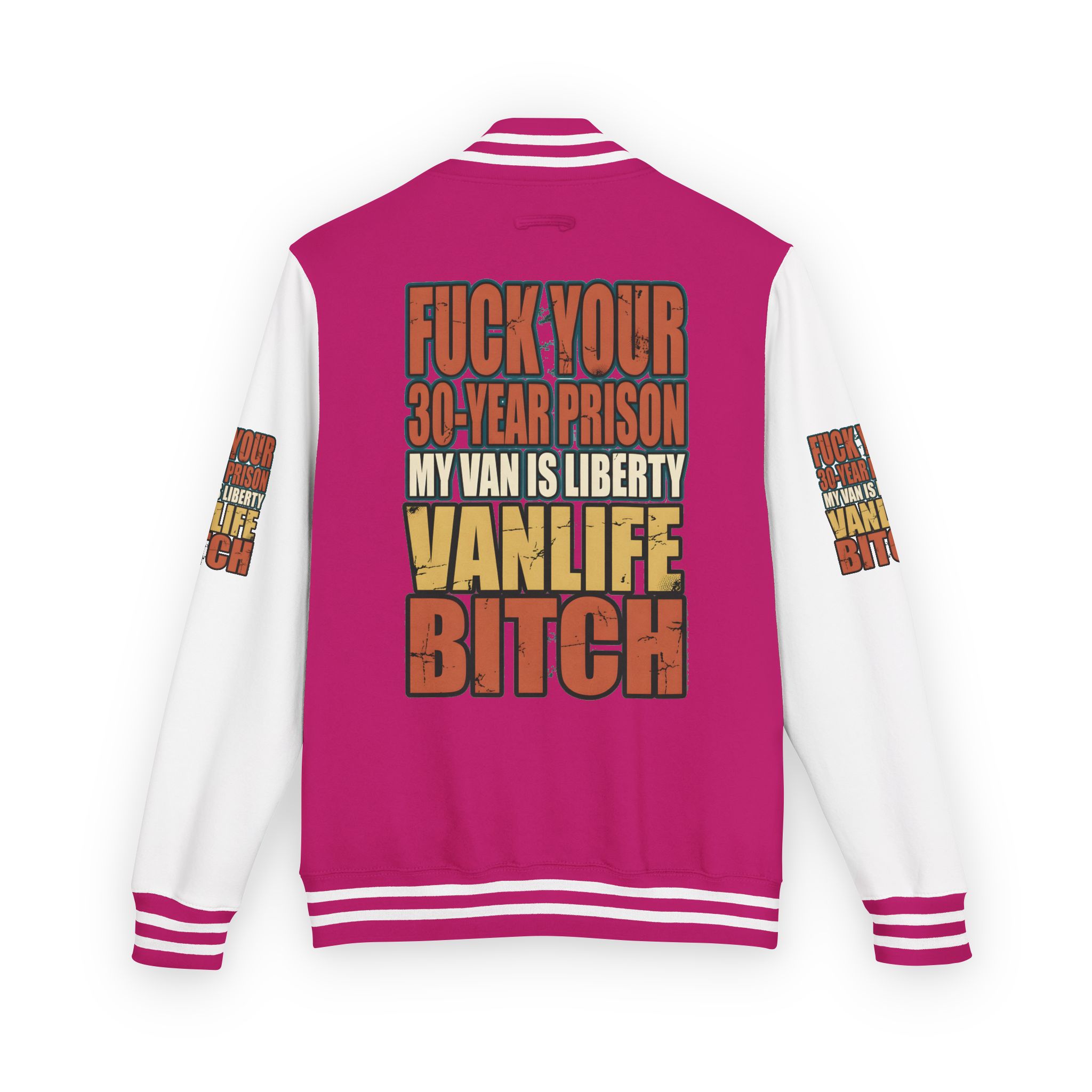 Unisex Heavyweight Letterman Jacket — "Fuck Your 30 Year" Design F**K-Line
