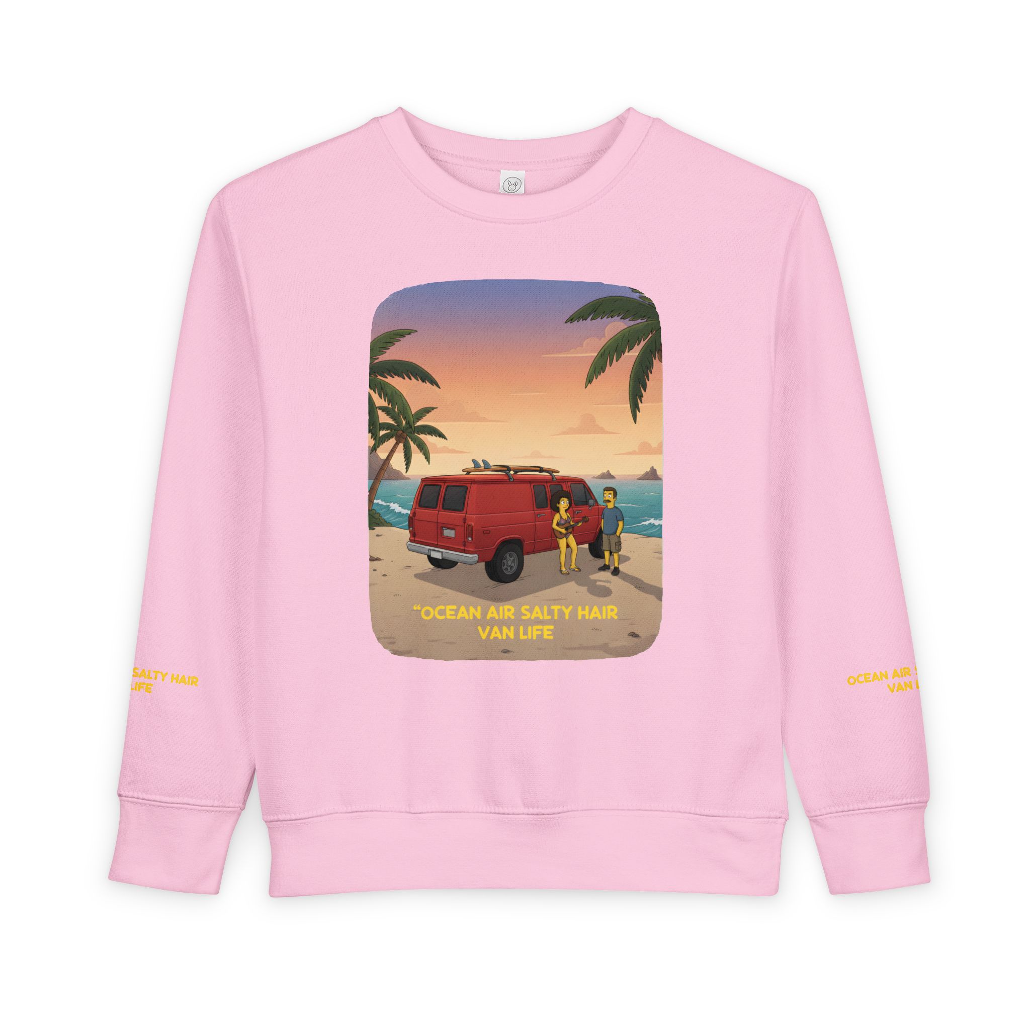 Toddler Sweatshirt - "Ocean Air Salty Hair Van Life" (Design Sitcom-Line)