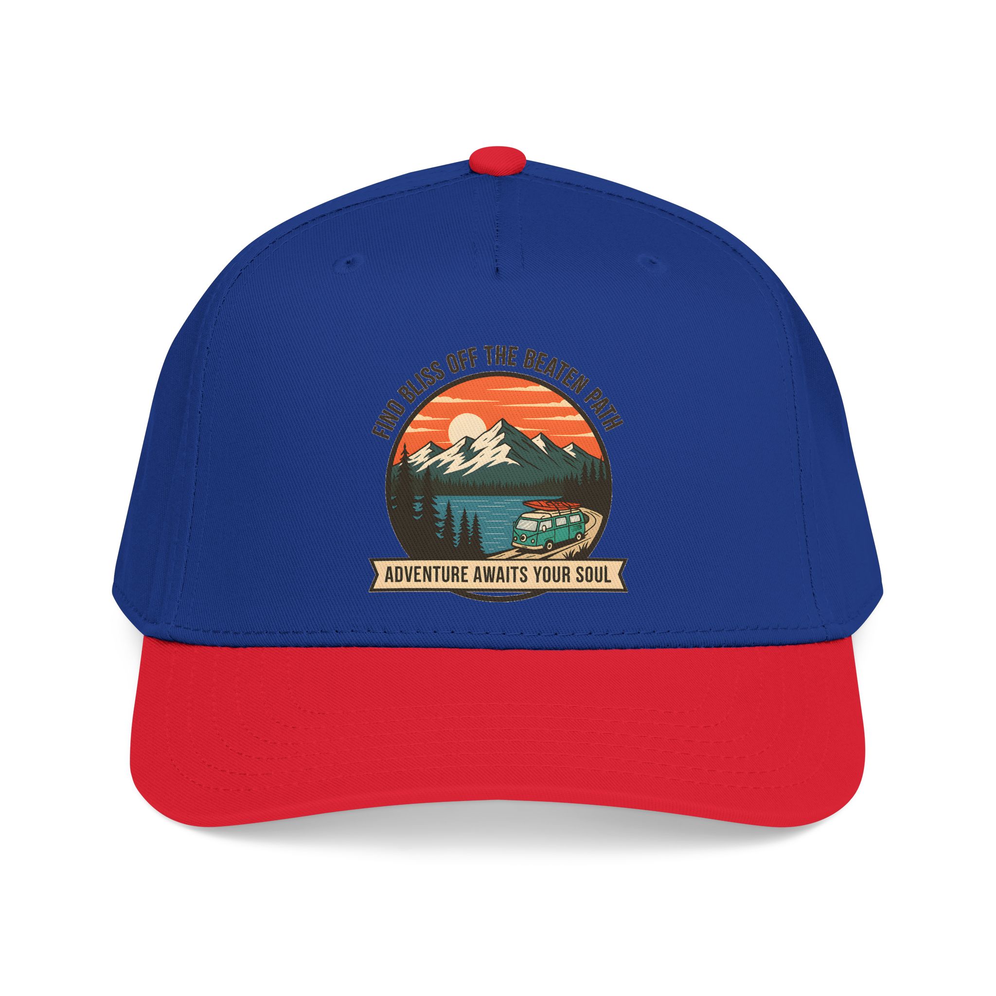 2272928428609665727_2048.jpeg Baseball Cap — "Find Bliss of the beaten patch-Adventure Awaits Your Soul" Vintage Mountain Camp Camper Design