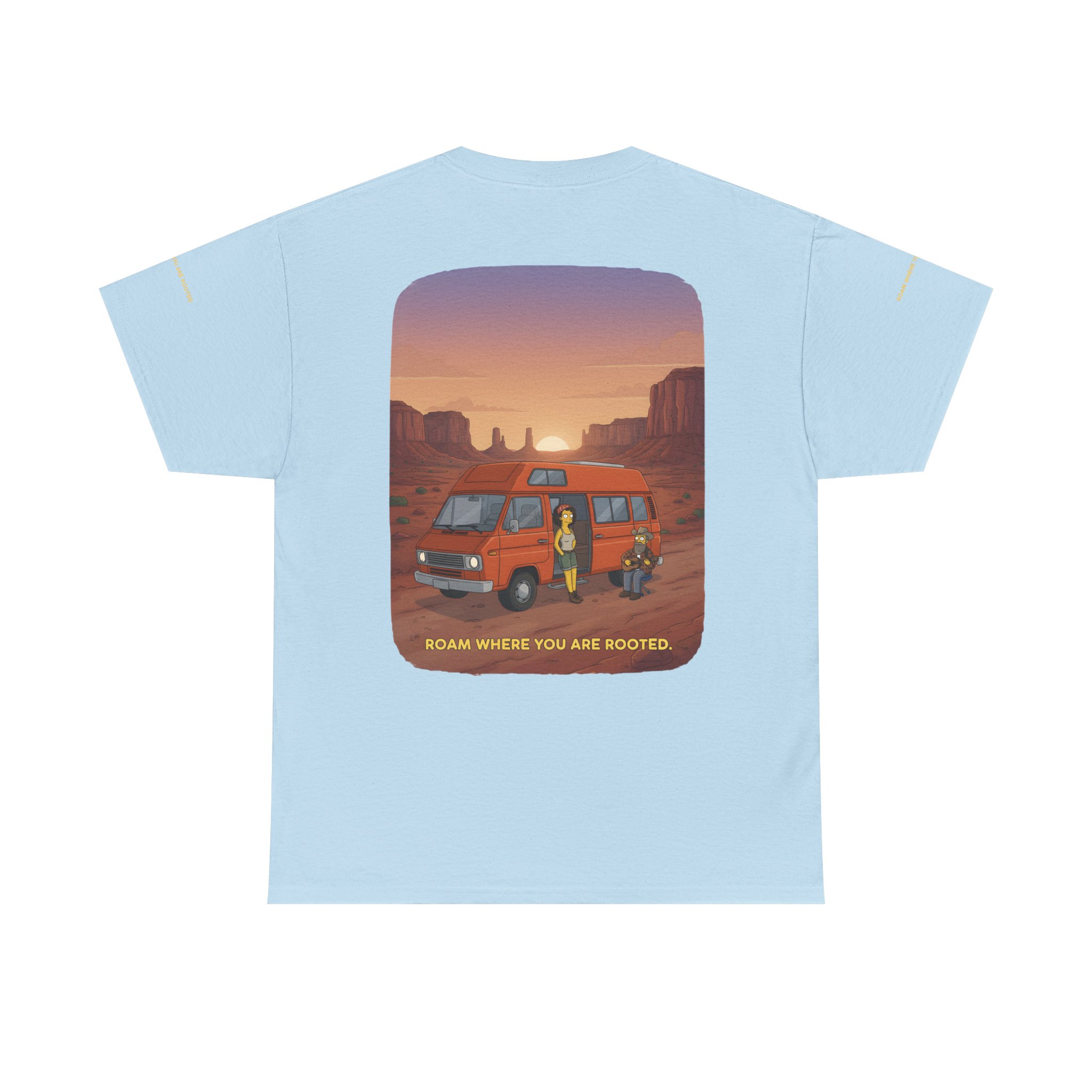 Unisex Heavy Cotton Tee — "Roam Where You Are Rooted" Design Sitcom-Line