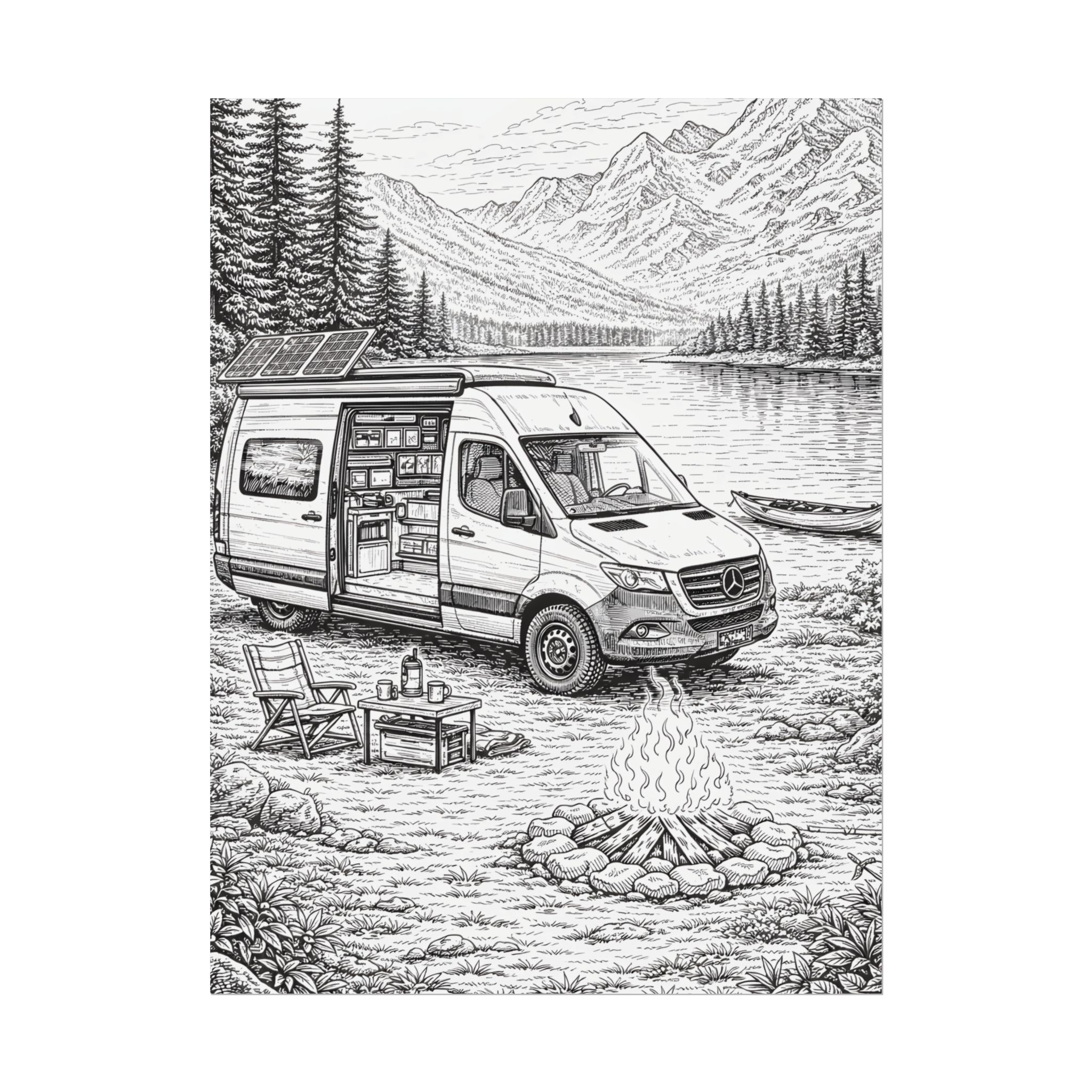 2282327302577960298_2048-1.jpeg Campervan Poster — Vintage RV Camping Landscape Wall Art