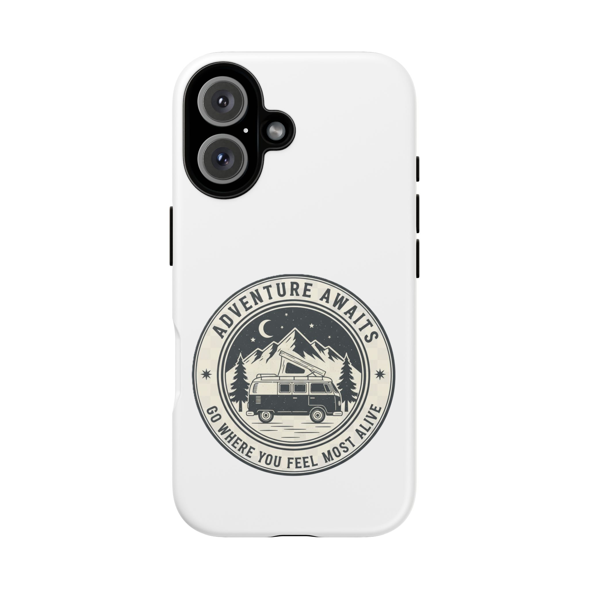Phone Case — "Adventure Awaits-Go Where You Feel Most Alive" Camper Van Design