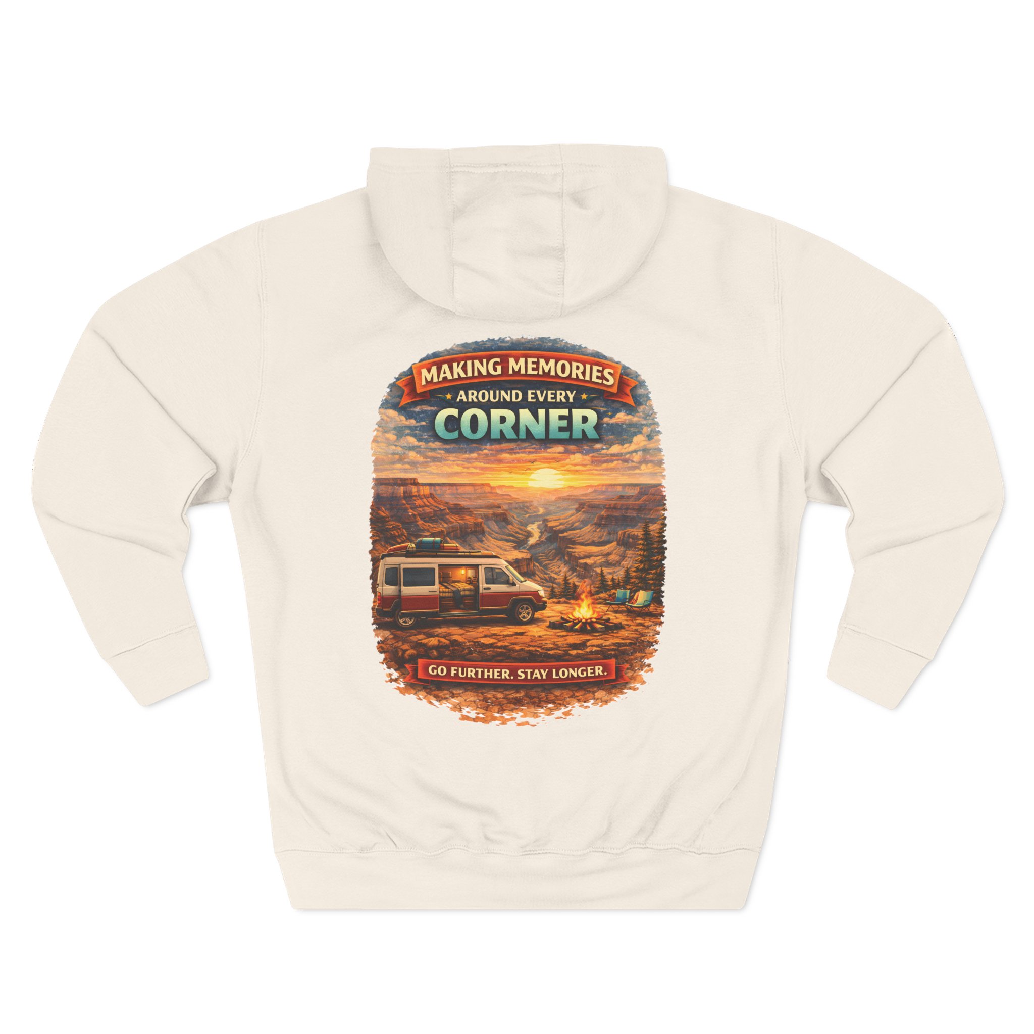 Three-Panel Fleece Hoodie - "Making Memories" Design Scenic-Line