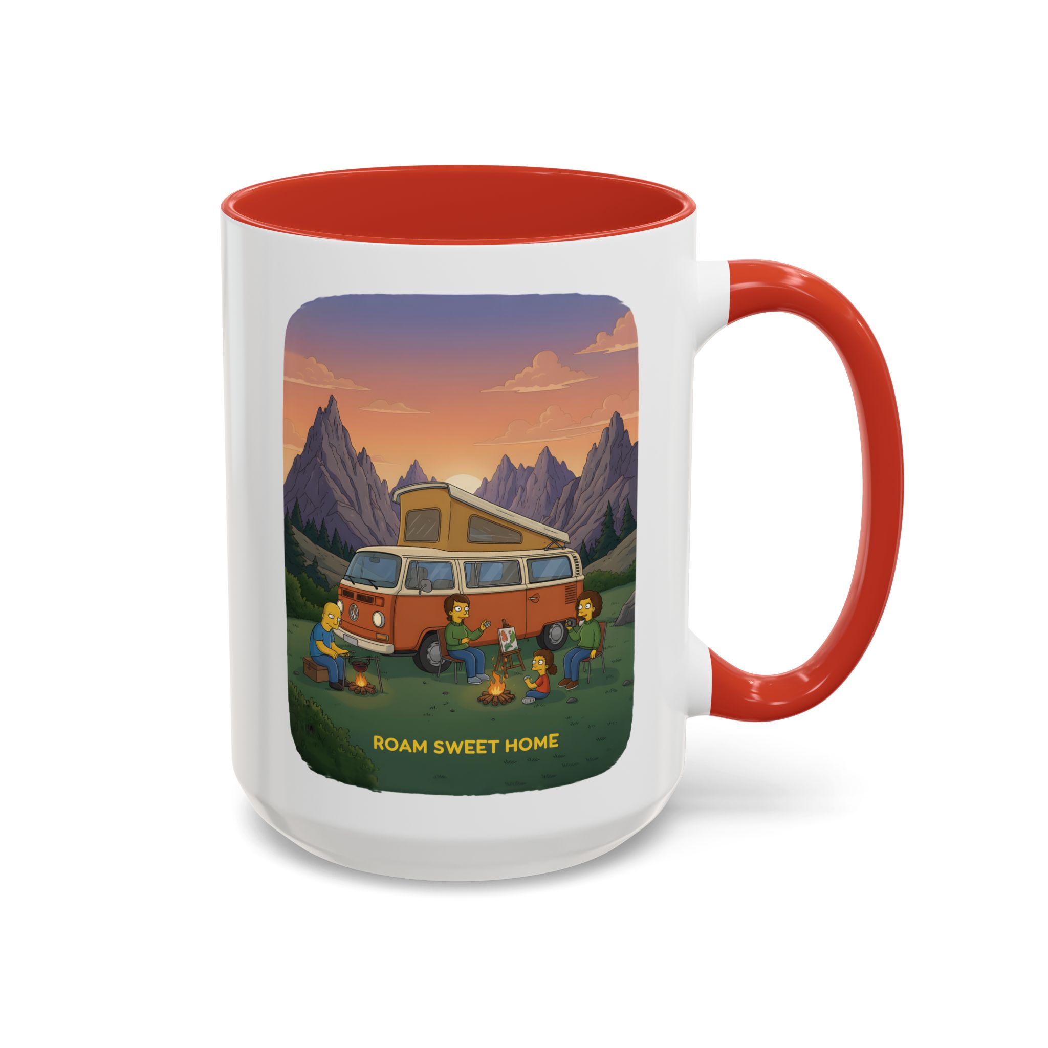 Accent Coffee Mug (11, 15oz) — "Roam Sweet Home" Design Sitcom-Line