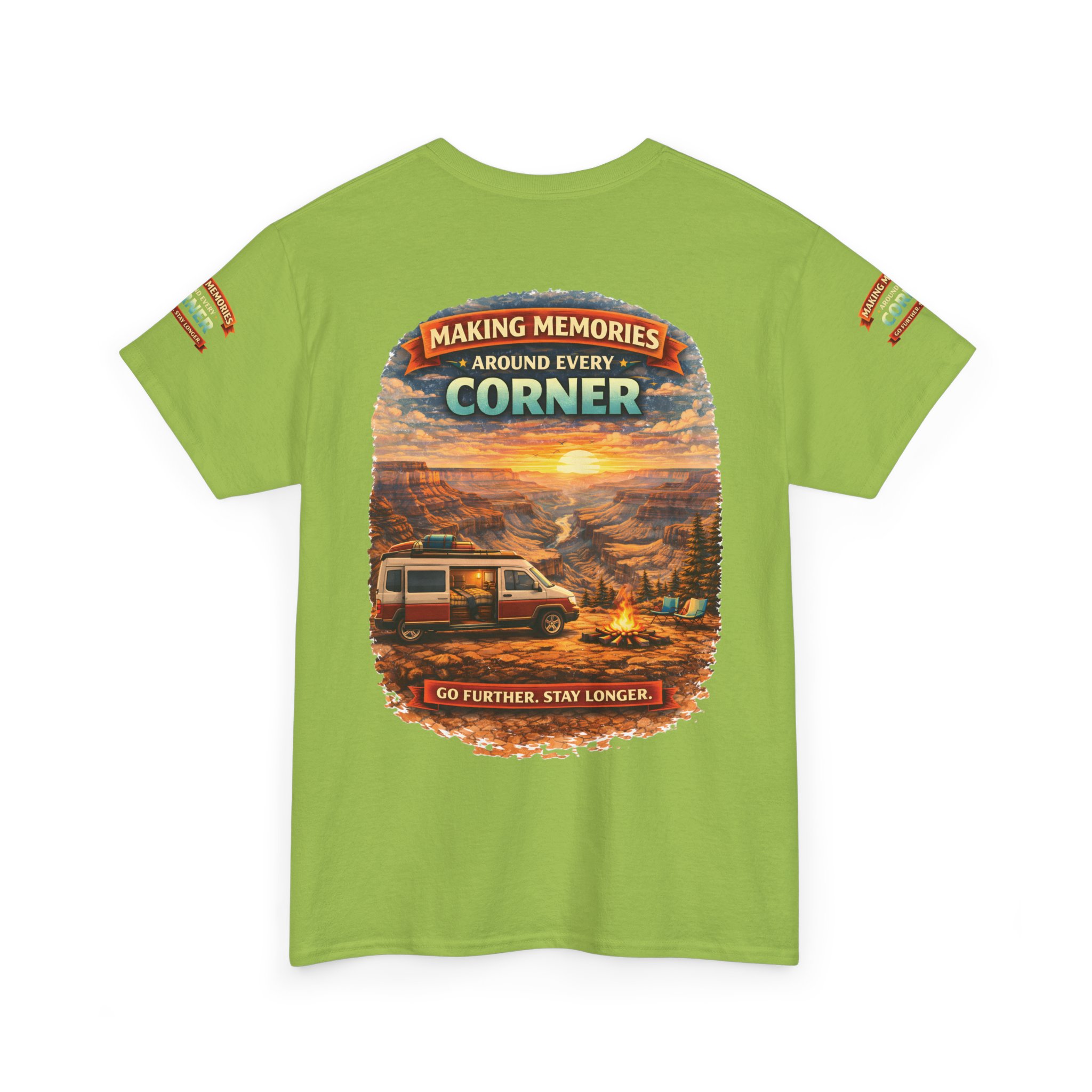 Unisex Heavy Cotton Tee — "Making Memories" Design Scenic-Line