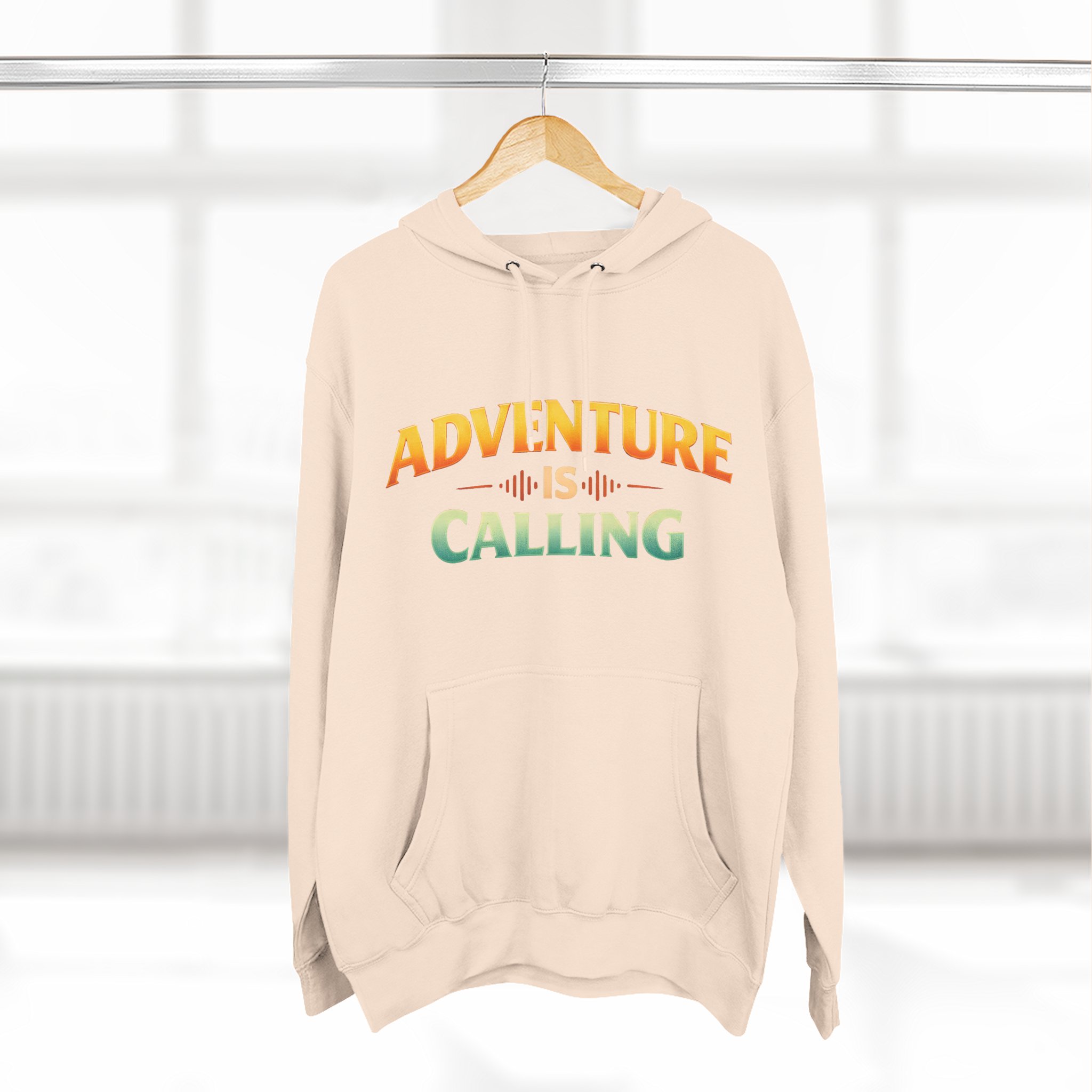 Three-Panel Fleece Hoodie - "Adventure Is Calling" Design Scenic-Line