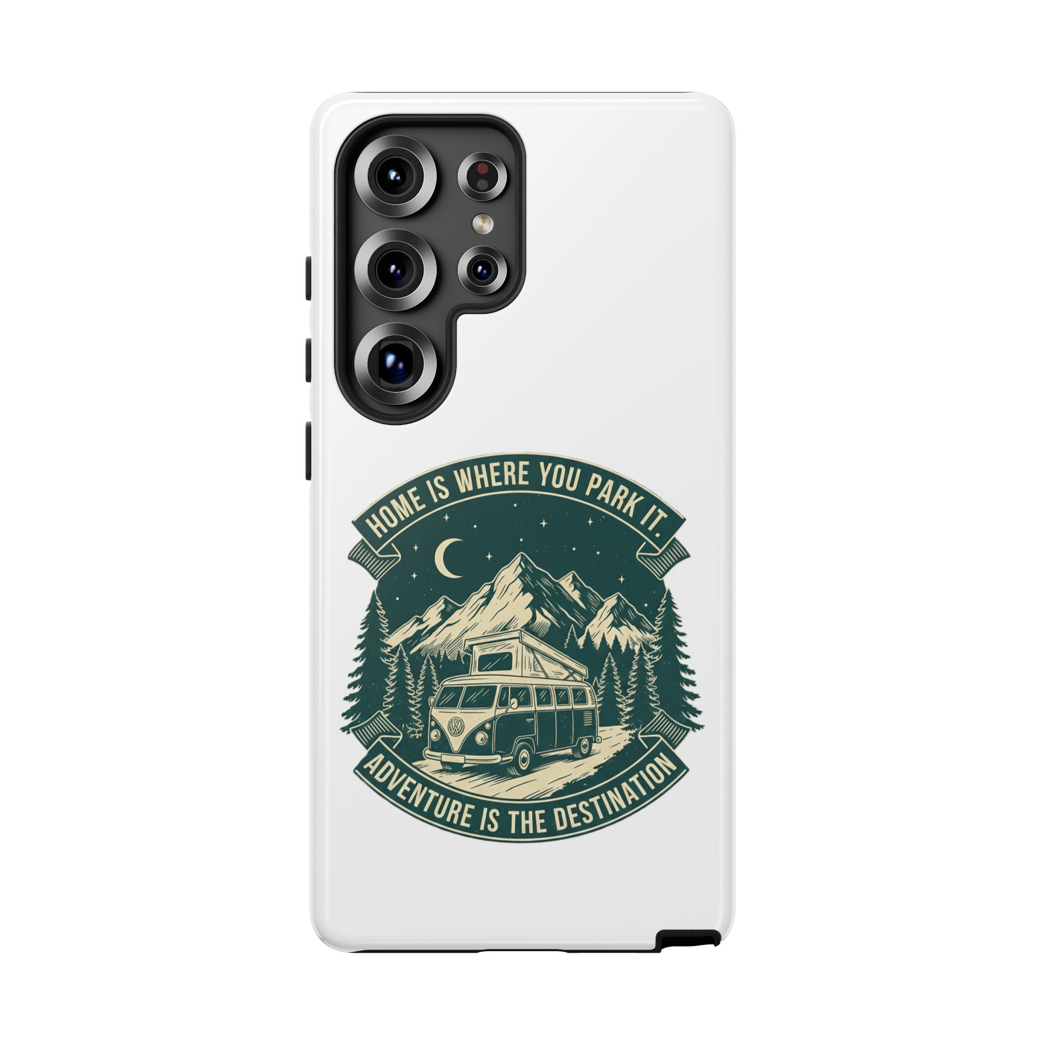 Phone Case — "Home Is Where You Park It-Adventure is the destination" Camper Van Design